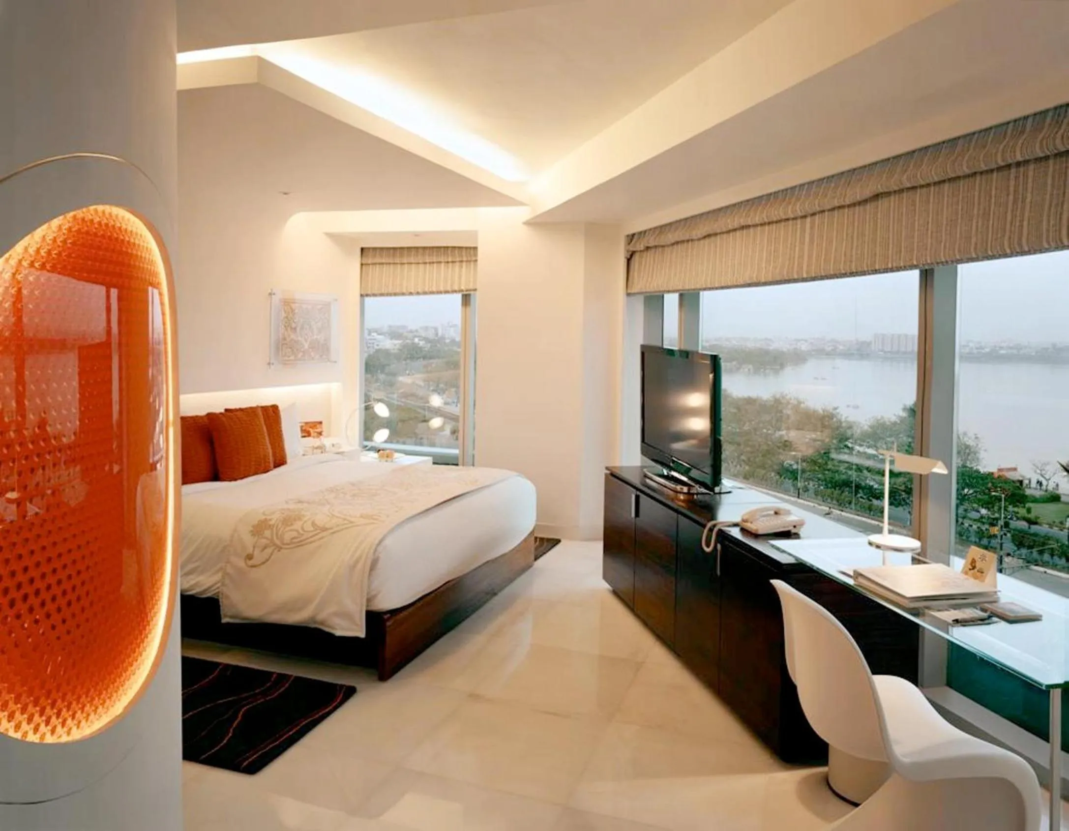 Decorative detail, Bed in The Park Hyderabad, Banjara Hills near Hussain Sagar Lake