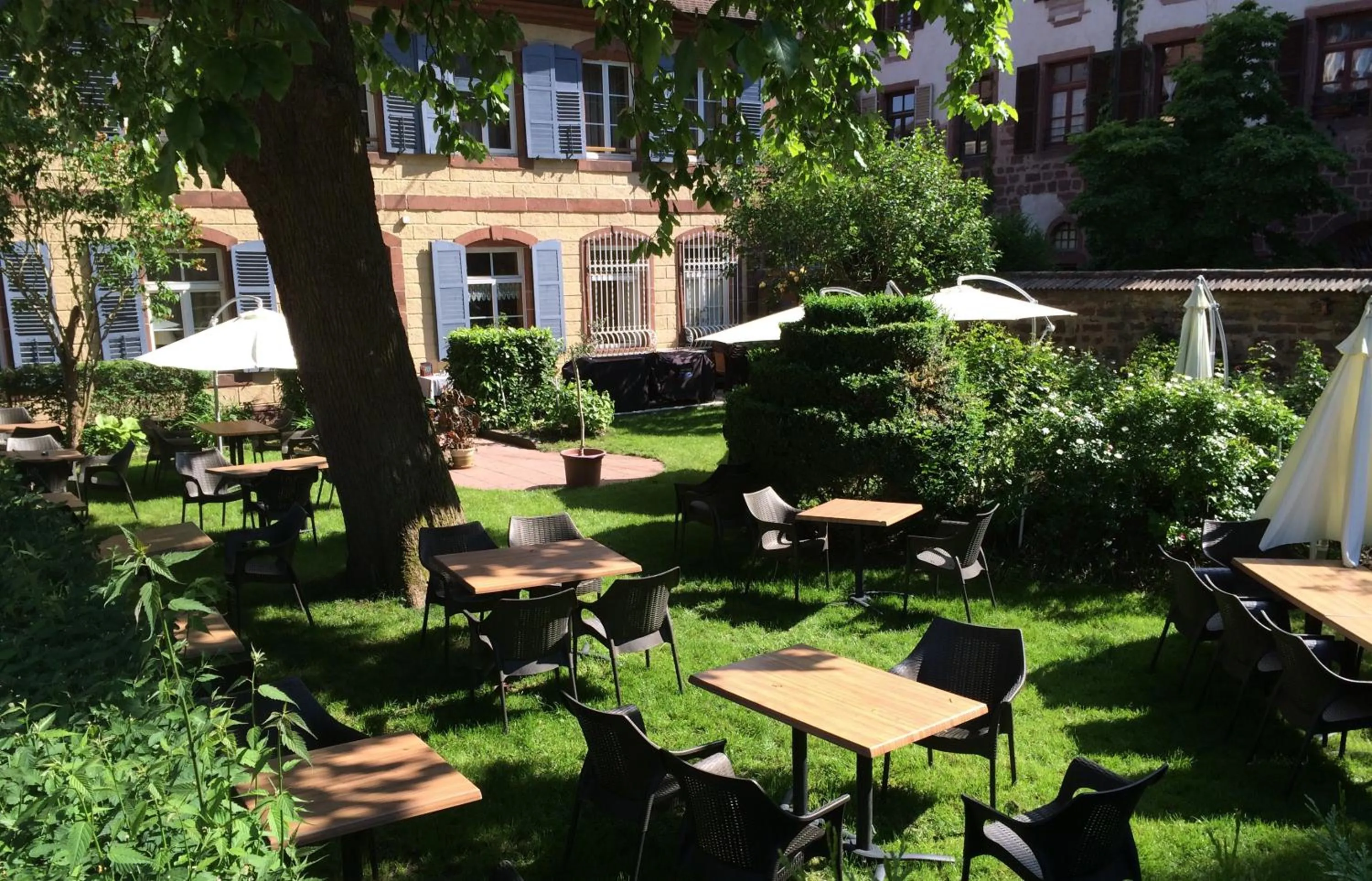 Garden in Logis Hôtel-Restaurant du Herrenstein
