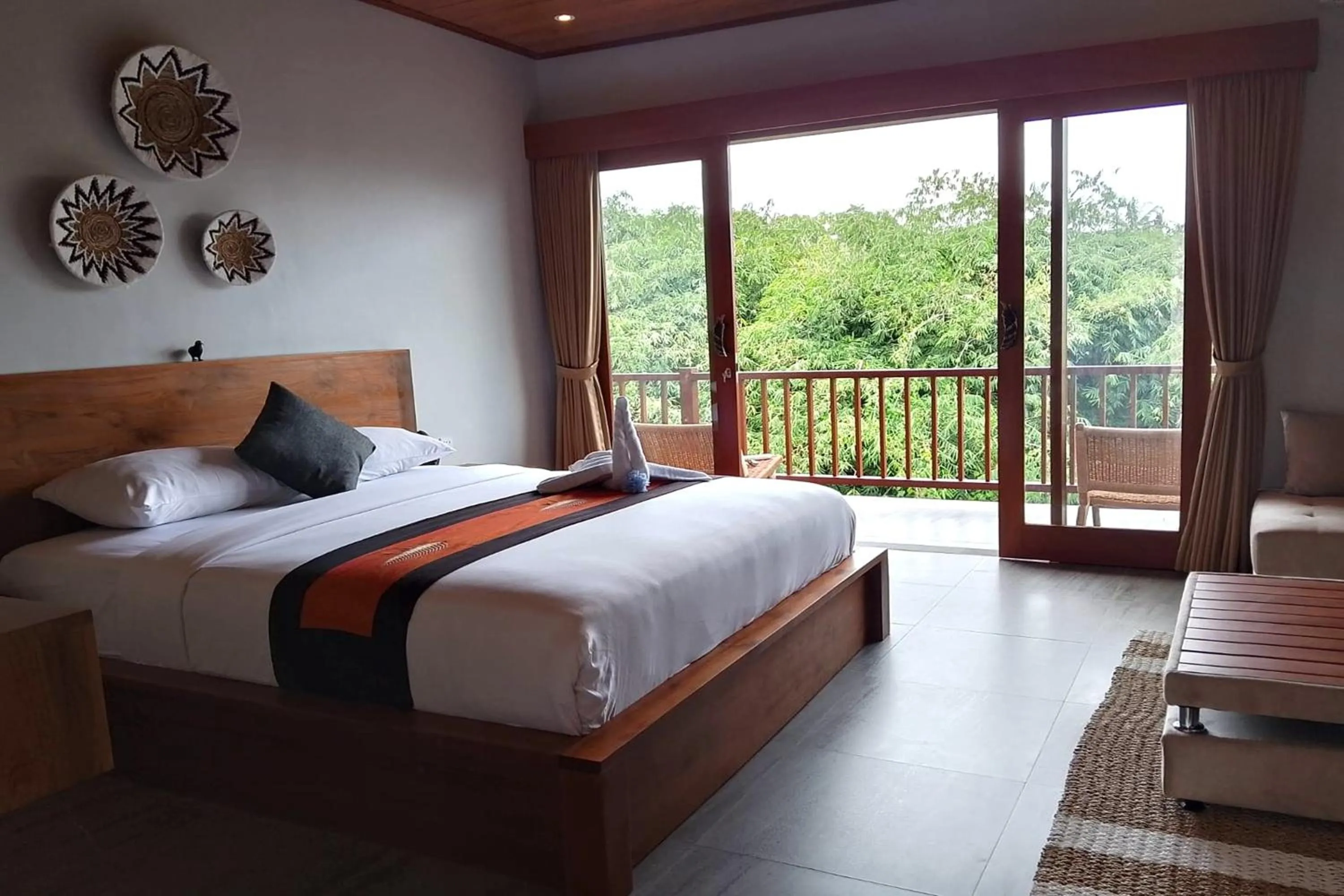 Bed in Bhuana Shanti Homestay Ubud