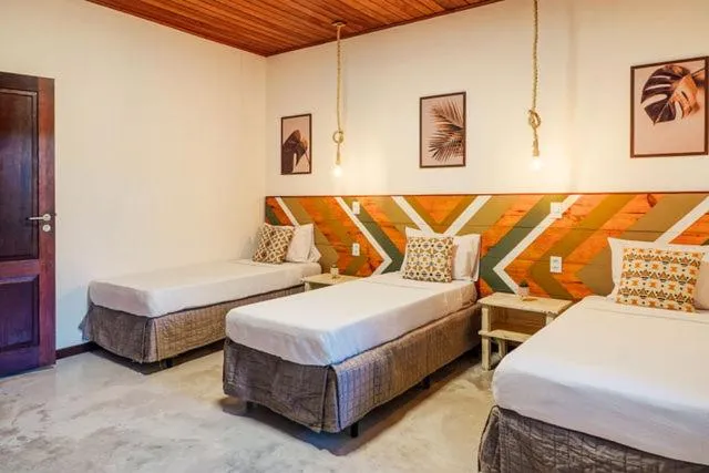 Bed in Pousada Caeira