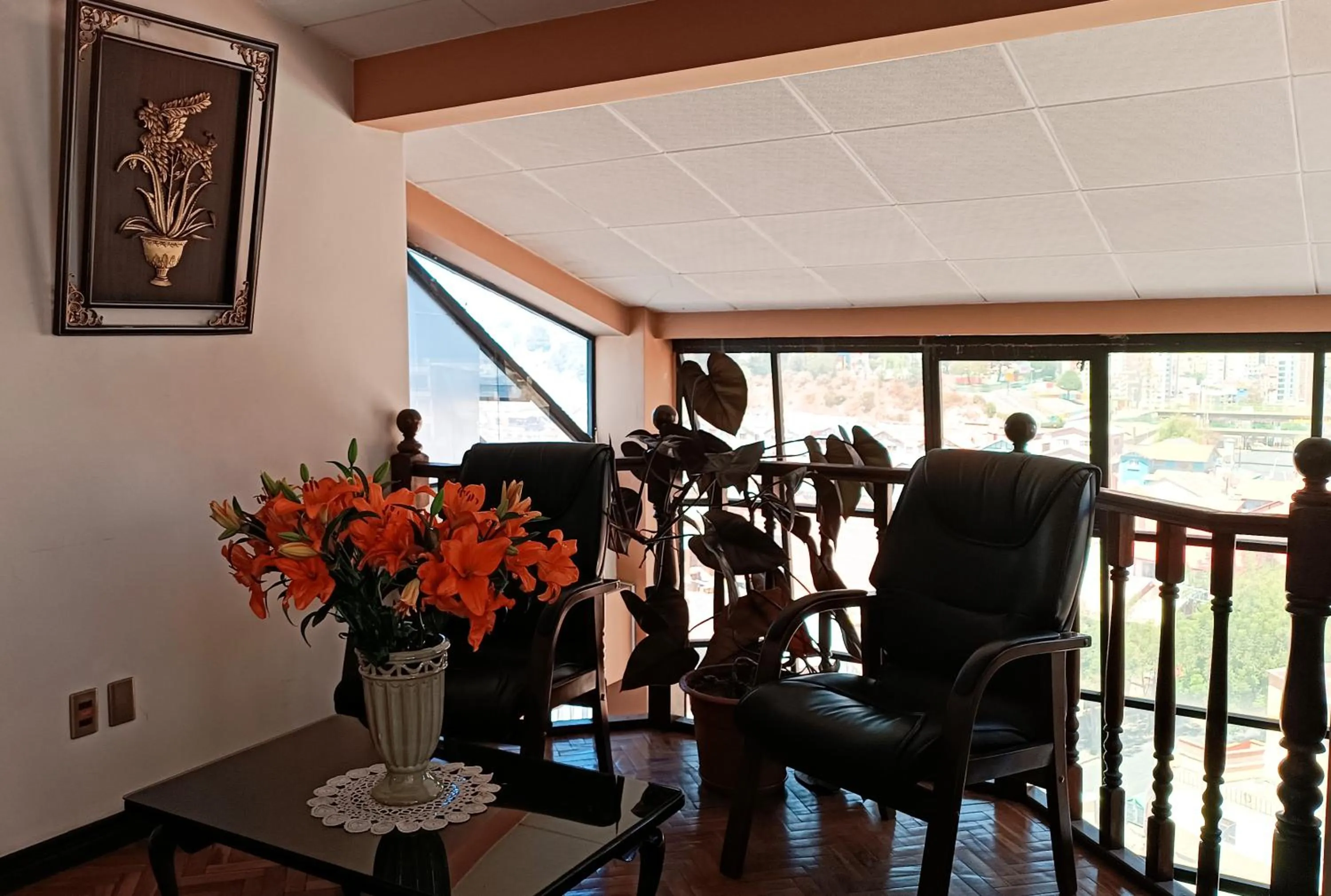 Seating area in Elegance Hotel