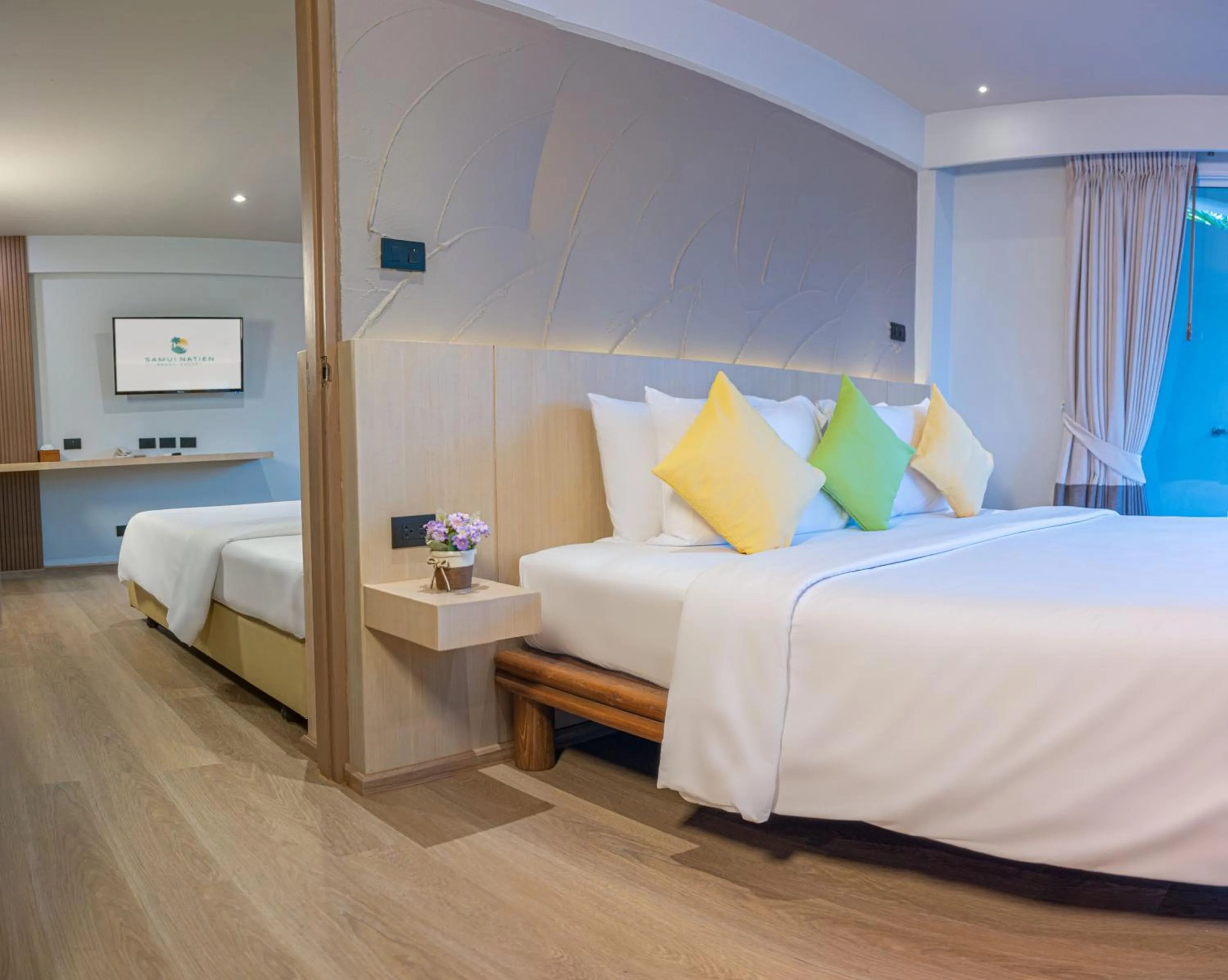 Bed in Samui Natien Resort