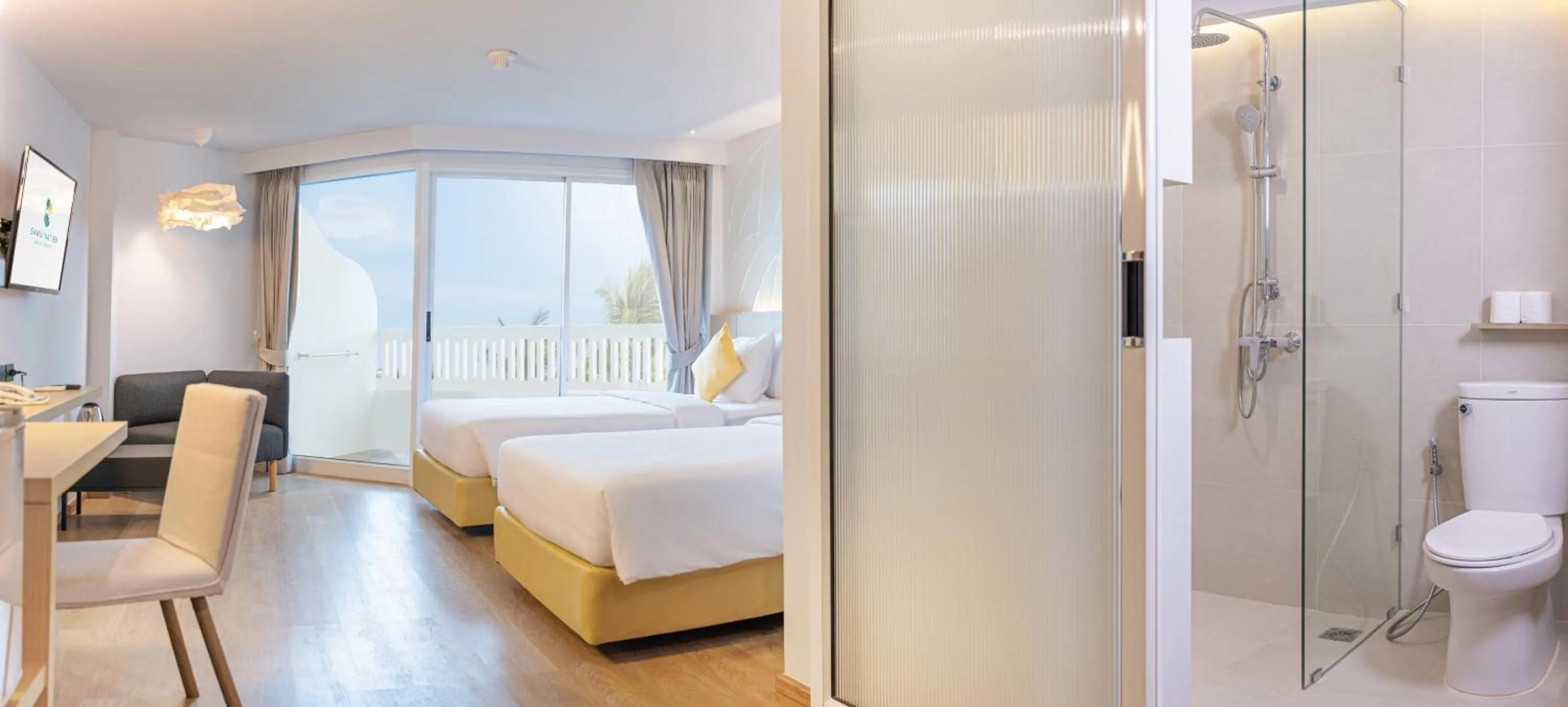 Shower, Bed in Samui Natien Resort