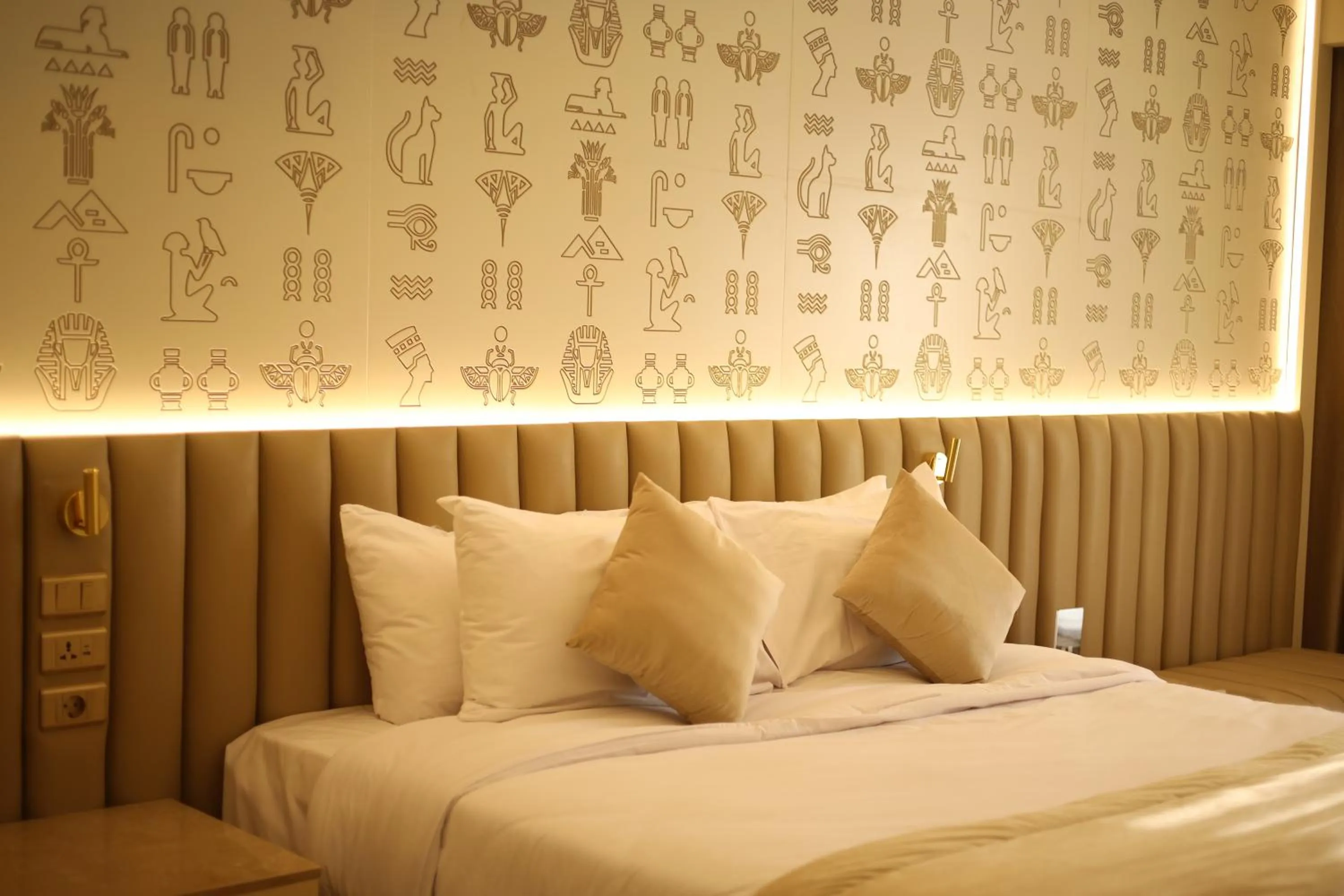 Bed in Pyramids Park Resort Cairo