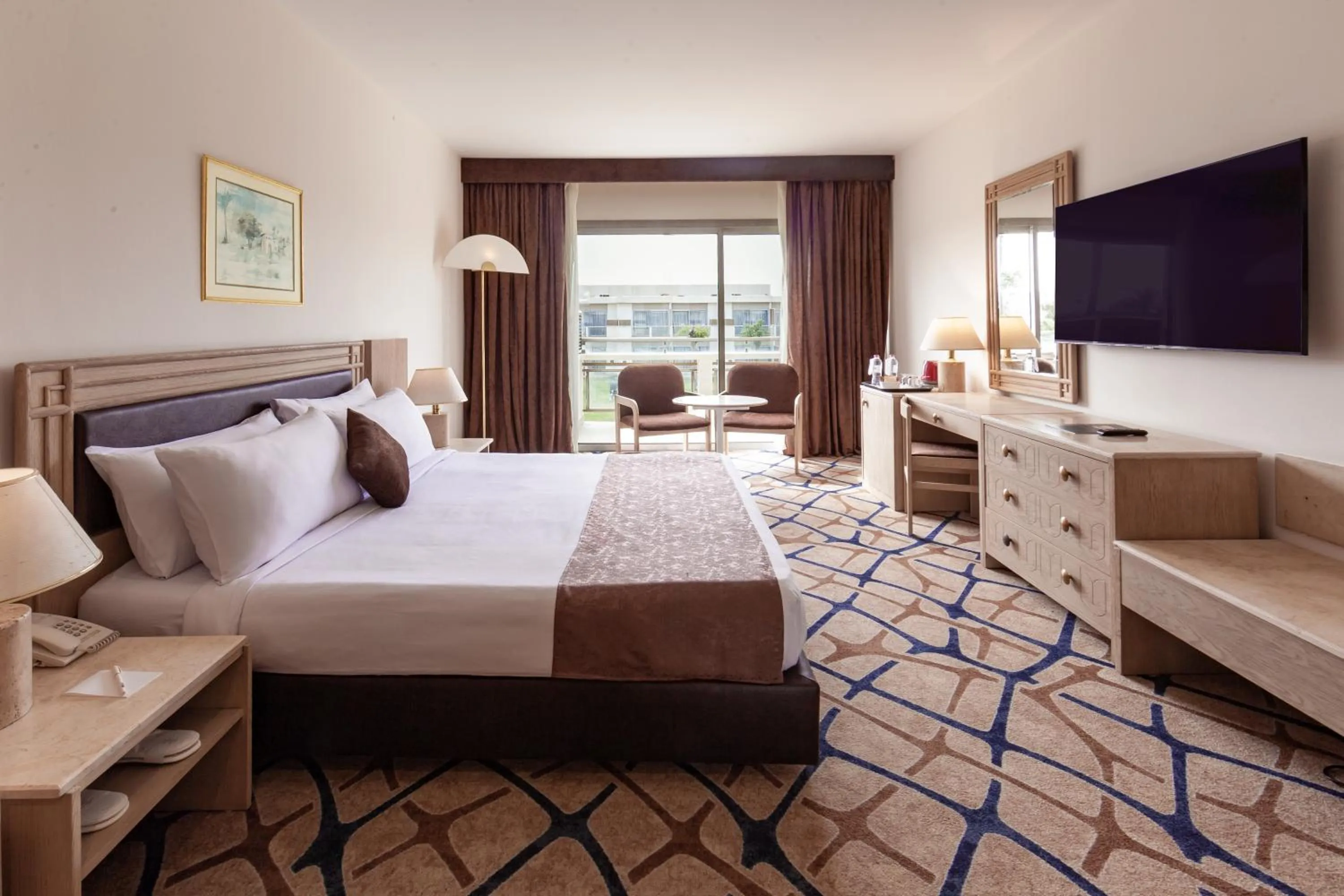 Bed in Pyramids Park Resort Cairo