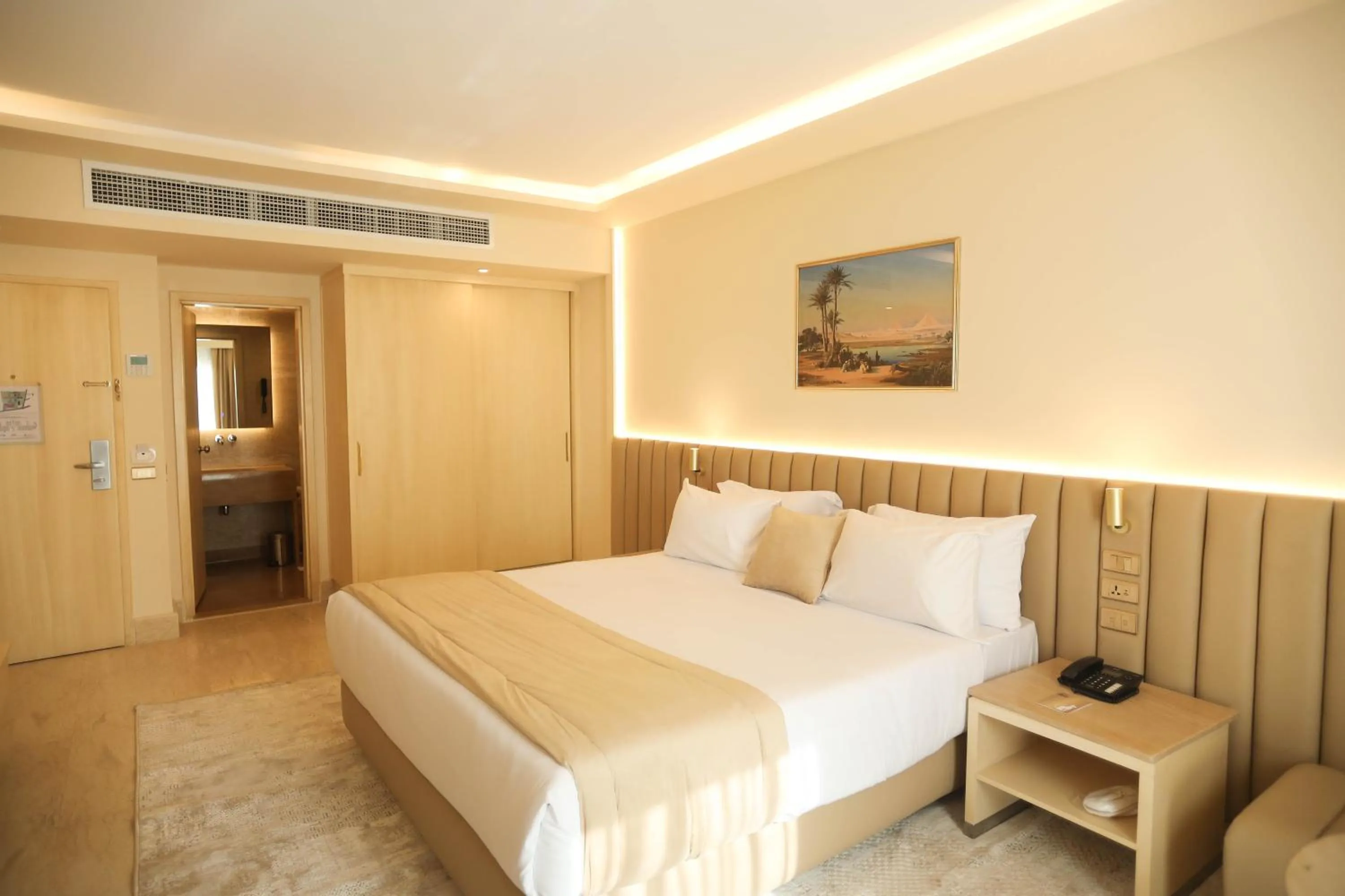 Bed in Pyramids Park Resort Cairo