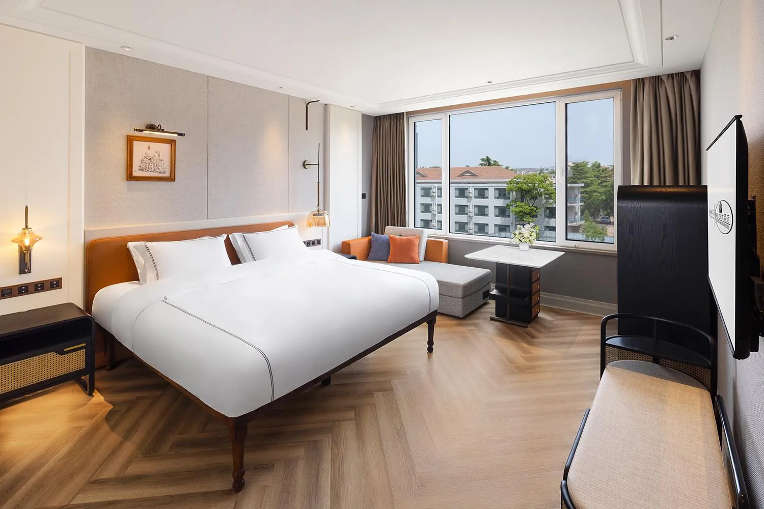 Bed in Qingdao Seaview Garden Hotel