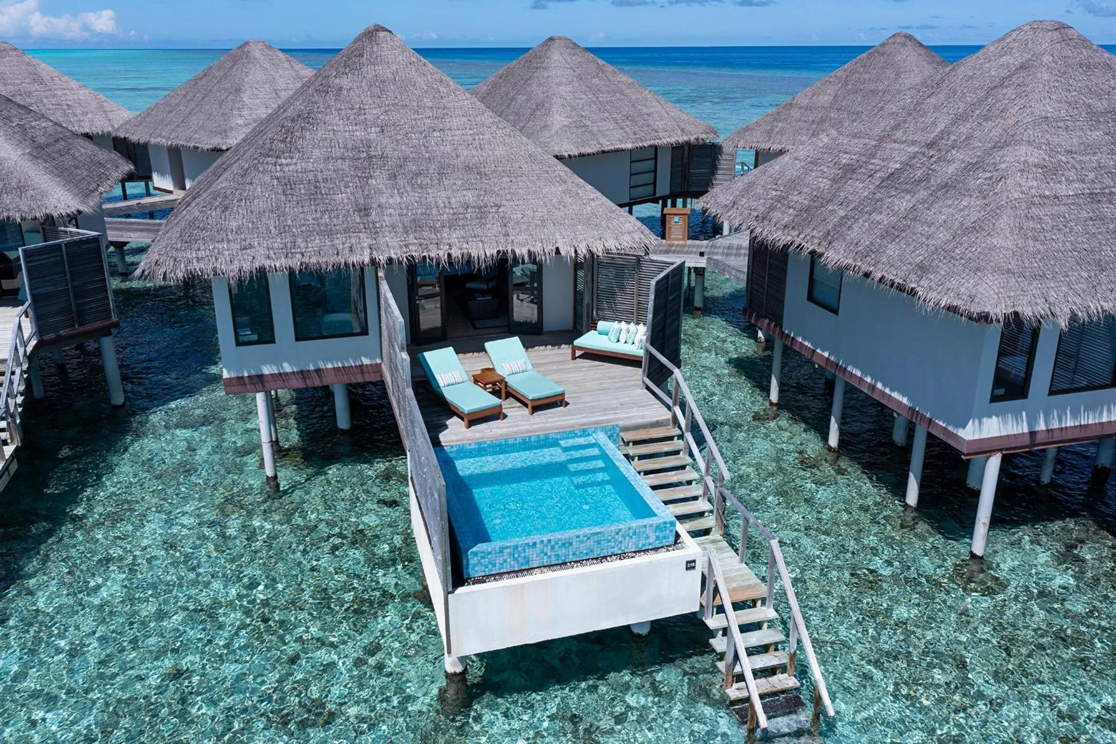 Pool view in Velassaru Maldives