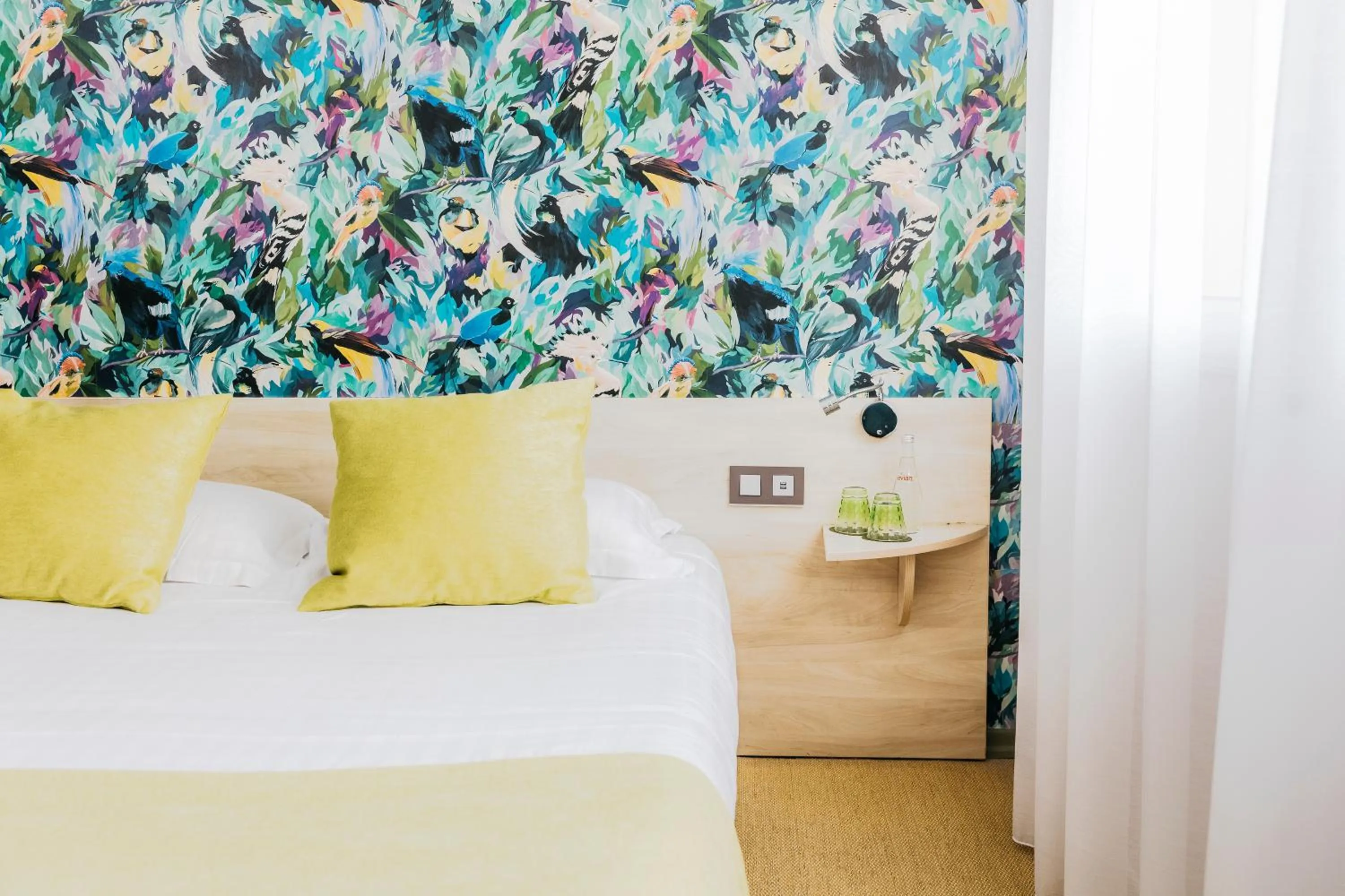 Bed in Le Carré d'Alethius Logis Hôtel-Restaurant Gastronomique