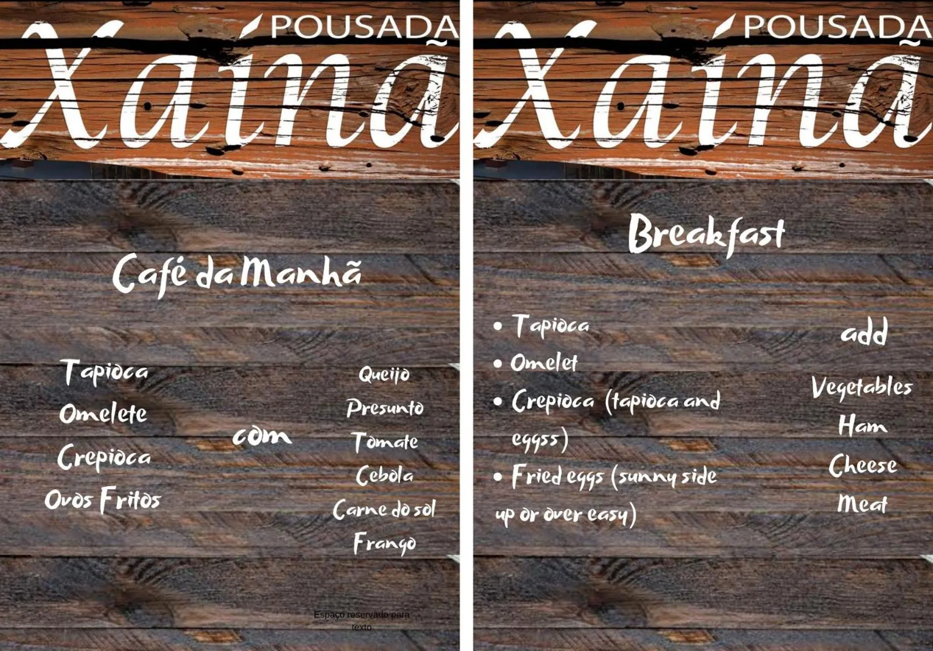 Breakfast in Xainã Pousada de Charme