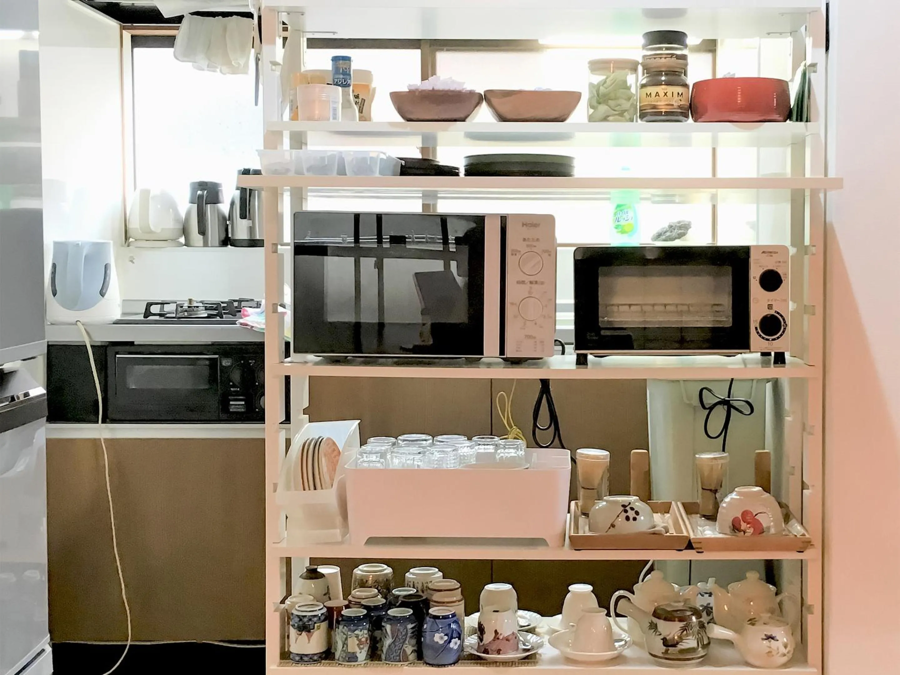 Kitchen or kitchenette in Guesthouse Hakuka