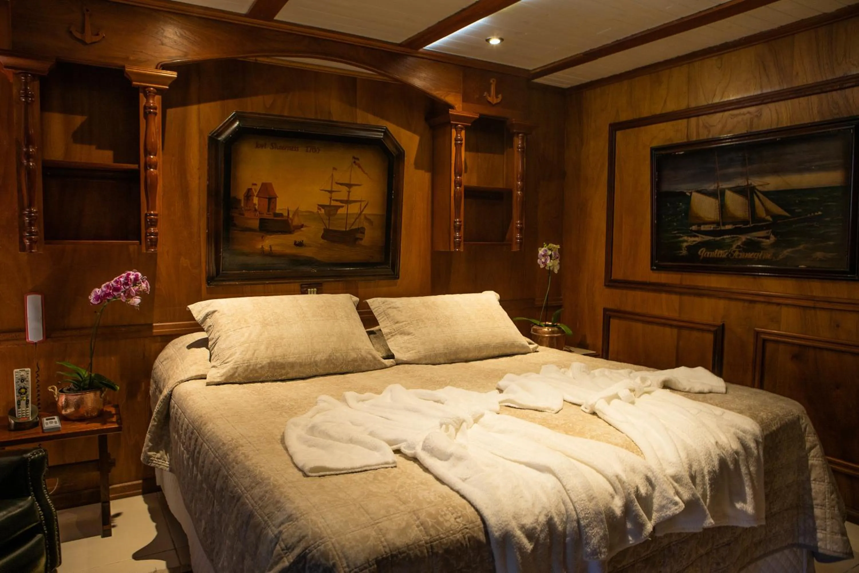 Bed in Plaza Inn Pousada do Capitão