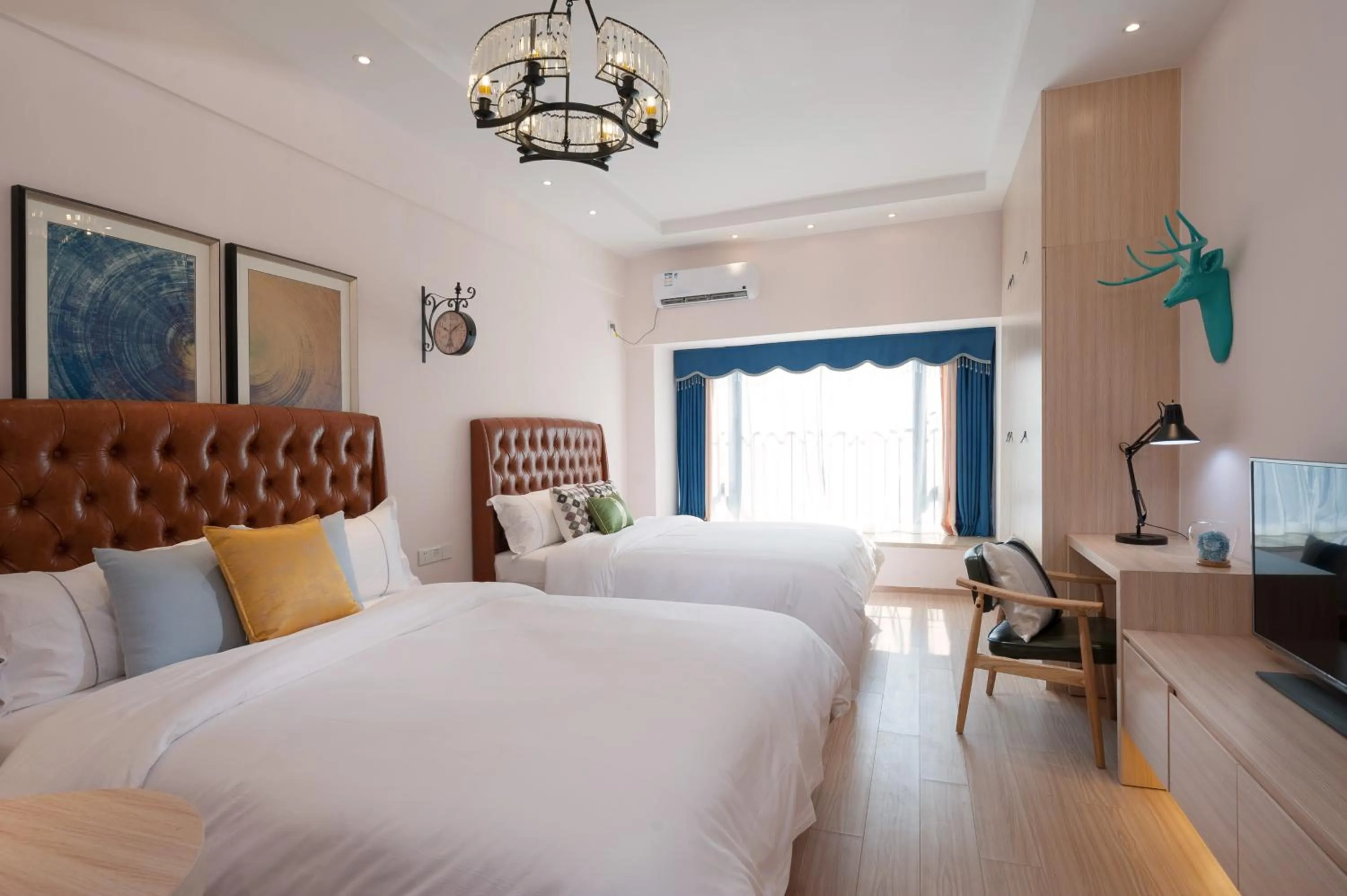 Bed in Yumi Huanju Apartment -广州东站 燕塘地铁站店