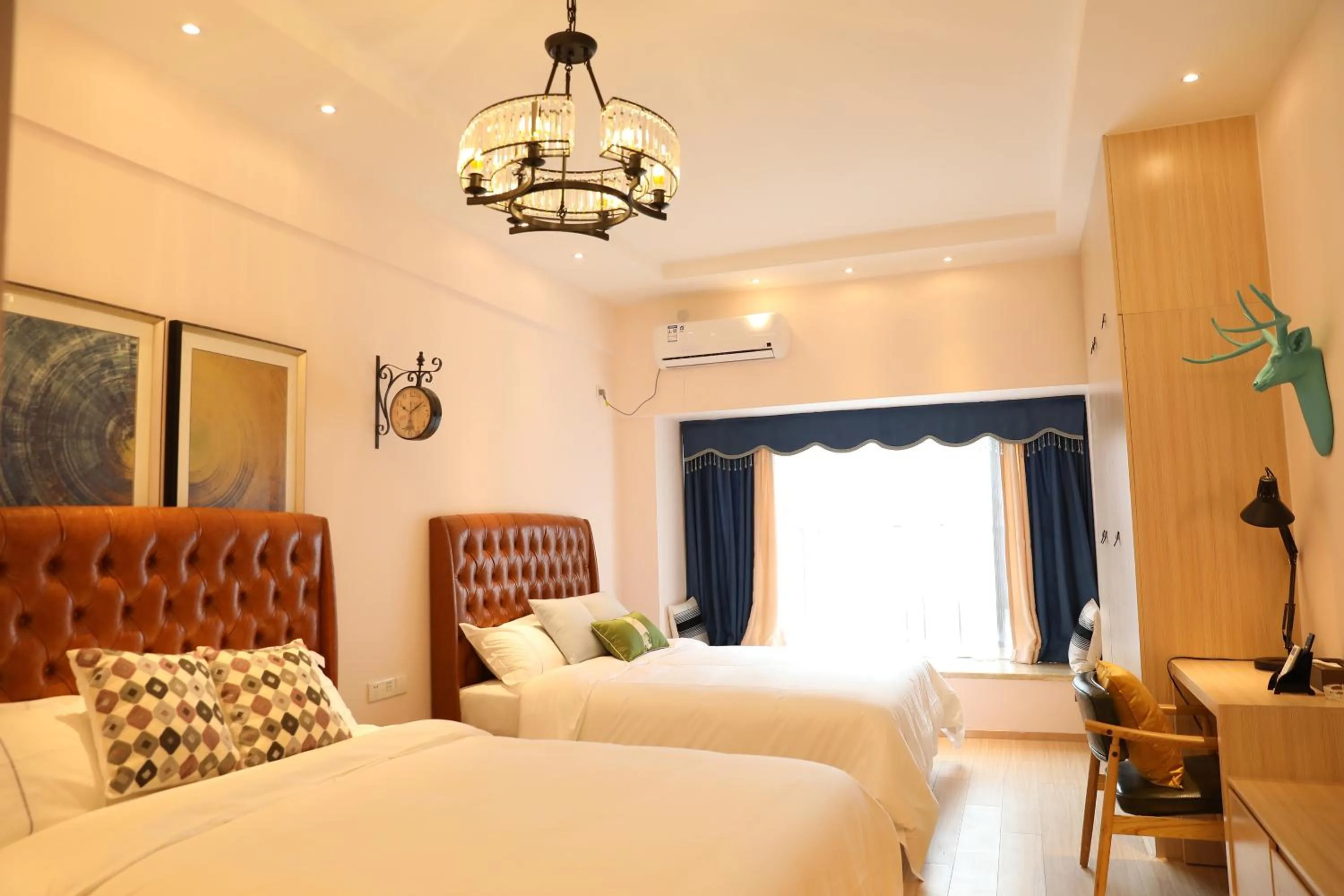 Bed in Yumi Huanju Apartment -广州东站 燕塘地铁站店