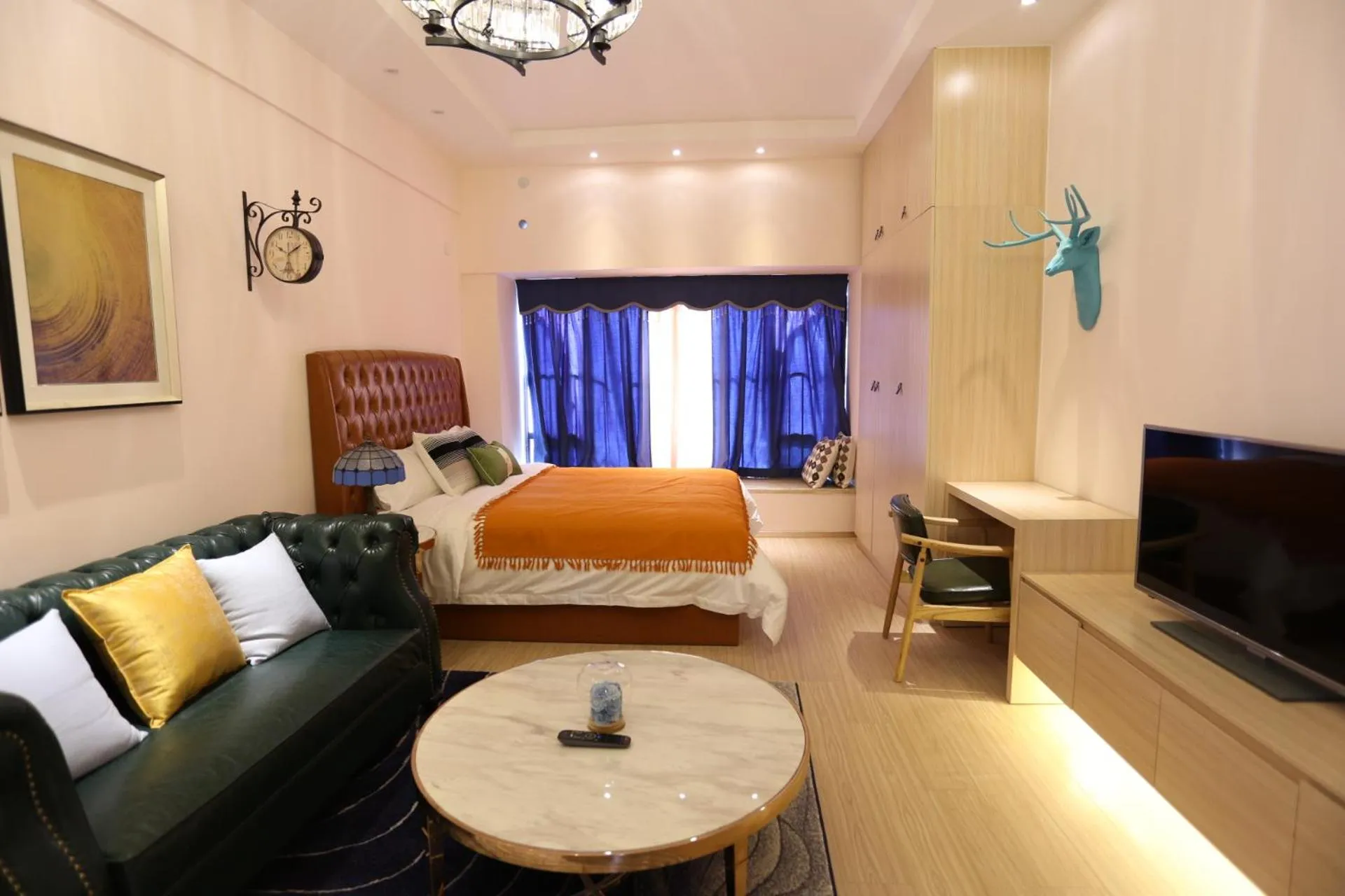Bed in Yumi Huanju Apartment -广州东站 燕塘地铁站店