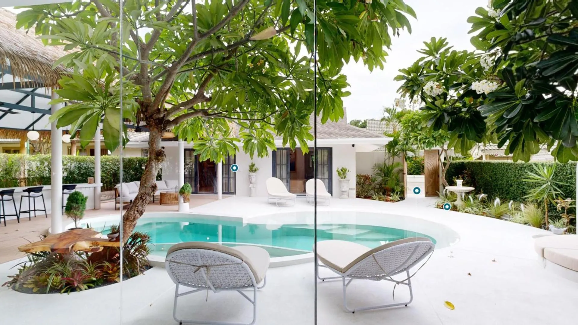 Patio in Idyllic Samui Beach Villa Resort