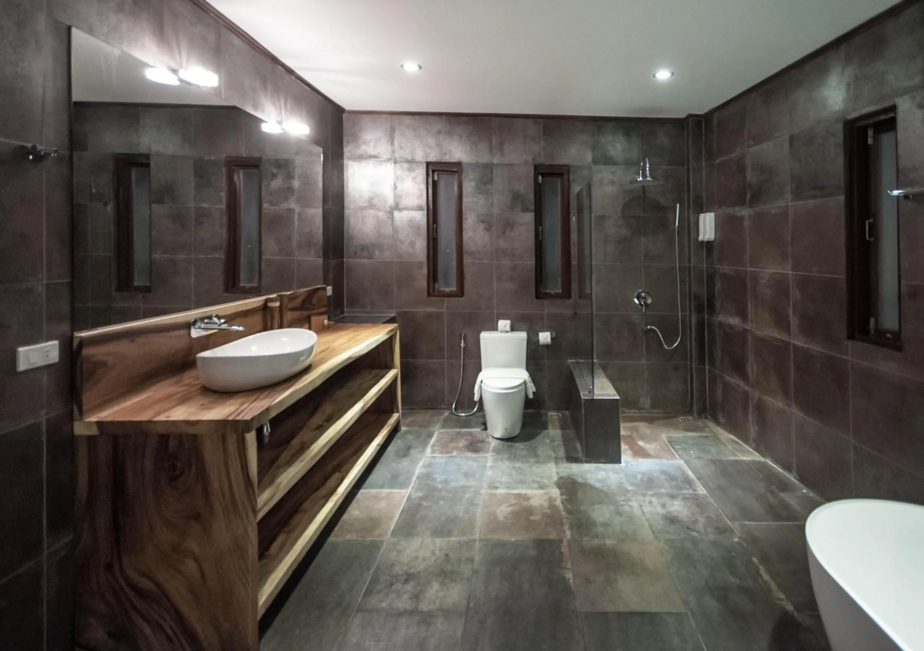 Shower in Idyllic Samui Beach Villa Resort