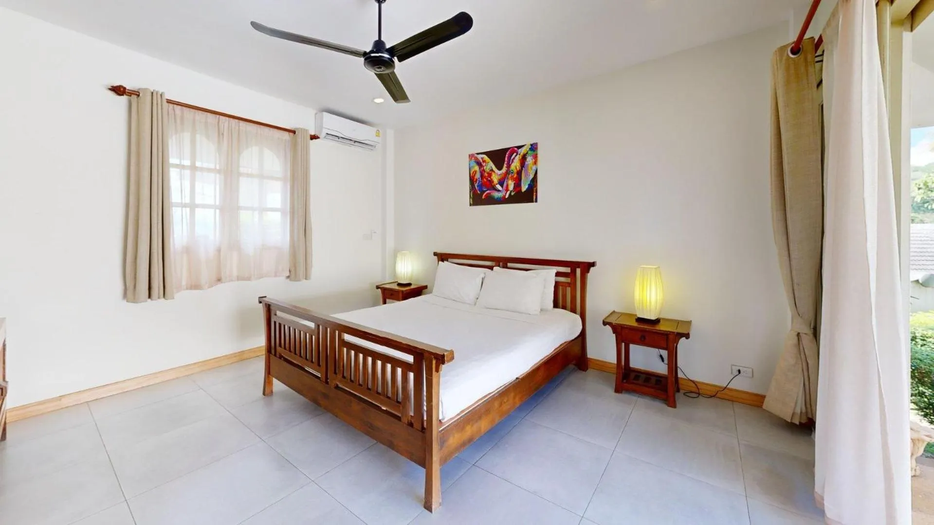 Bedroom, Bed in Idyllic Samui Beach Villa Resort