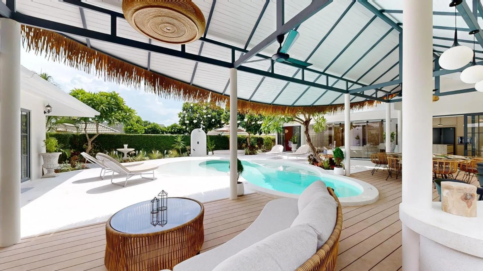 Seating area in Idyllic Samui Beach Villa Resort