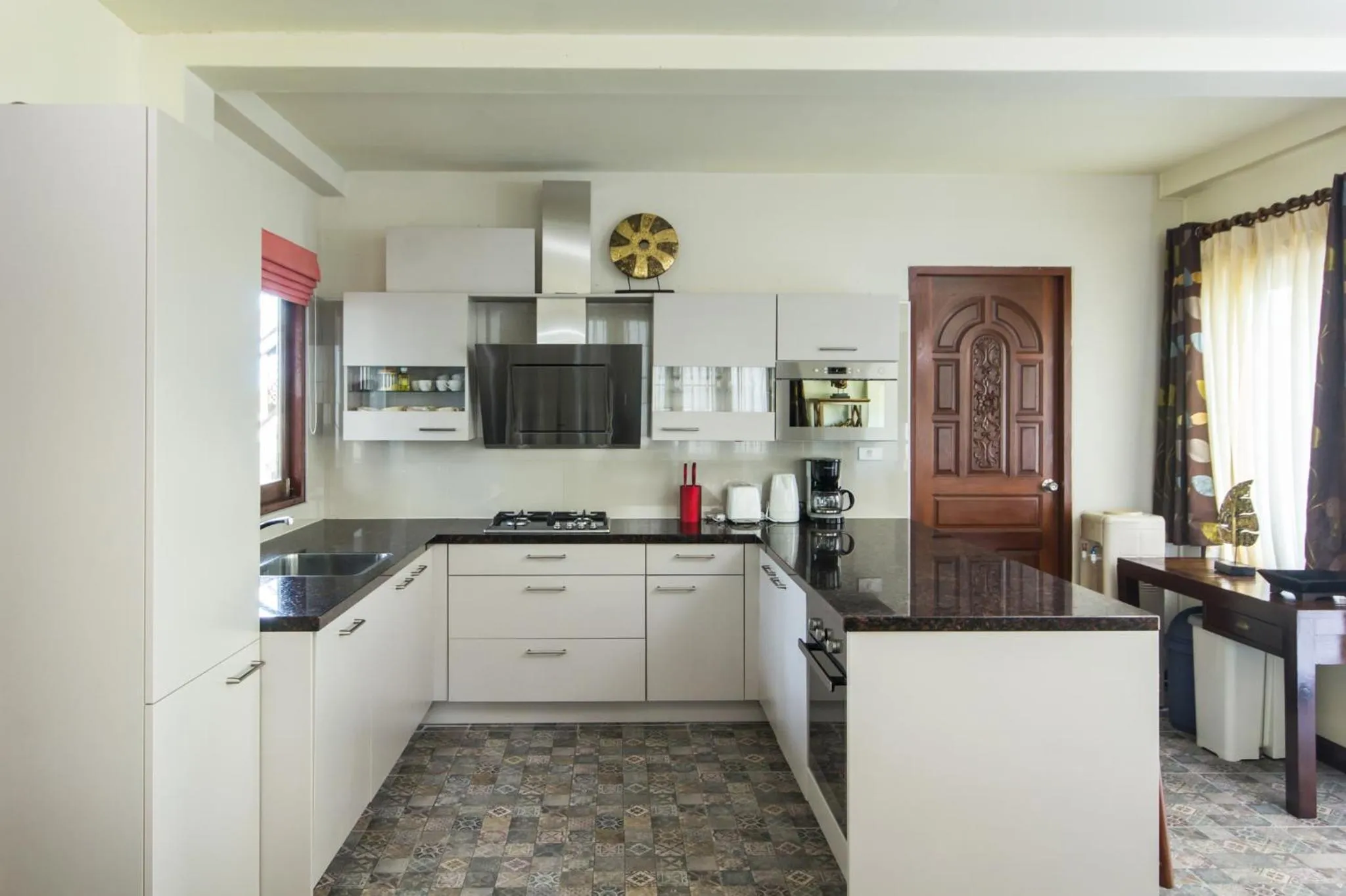 Kitchen or kitchenette in Idyllic Samui Beach Villa Resort