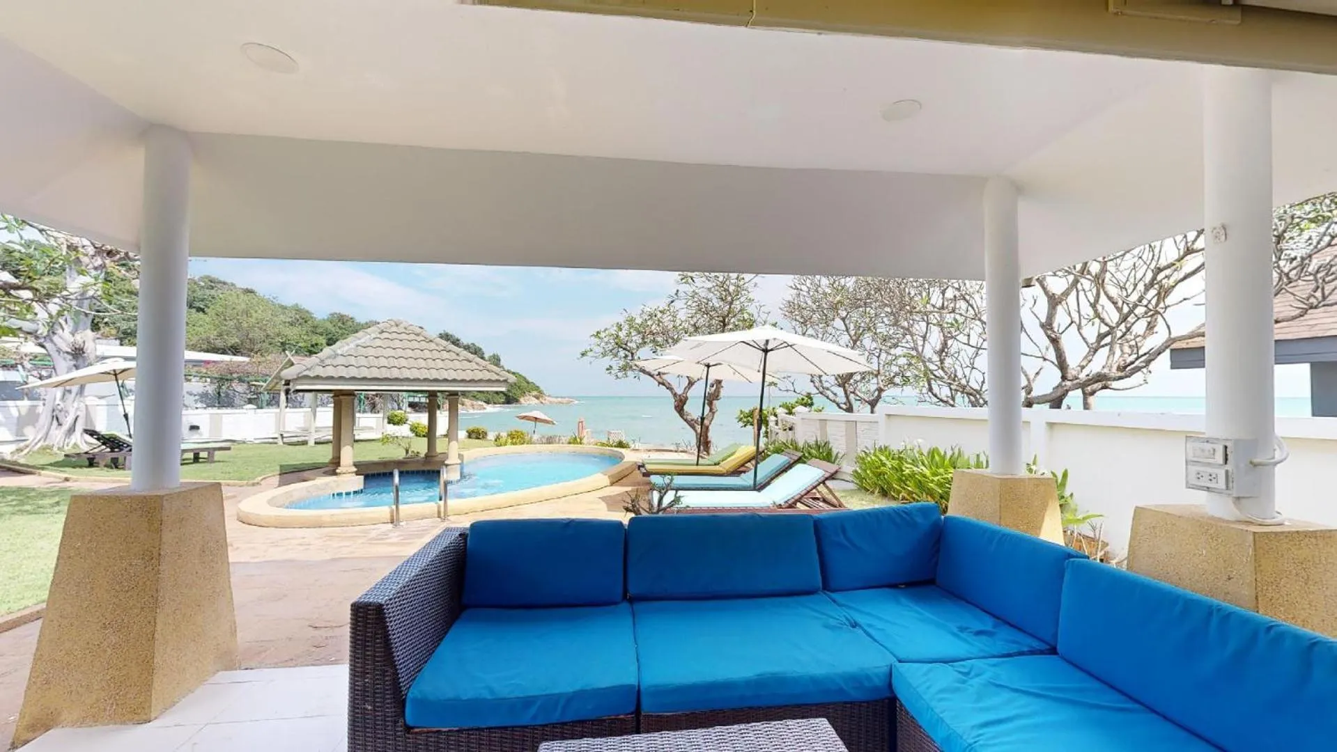 Seating area in Idyllic Samui Beach Villa Resort