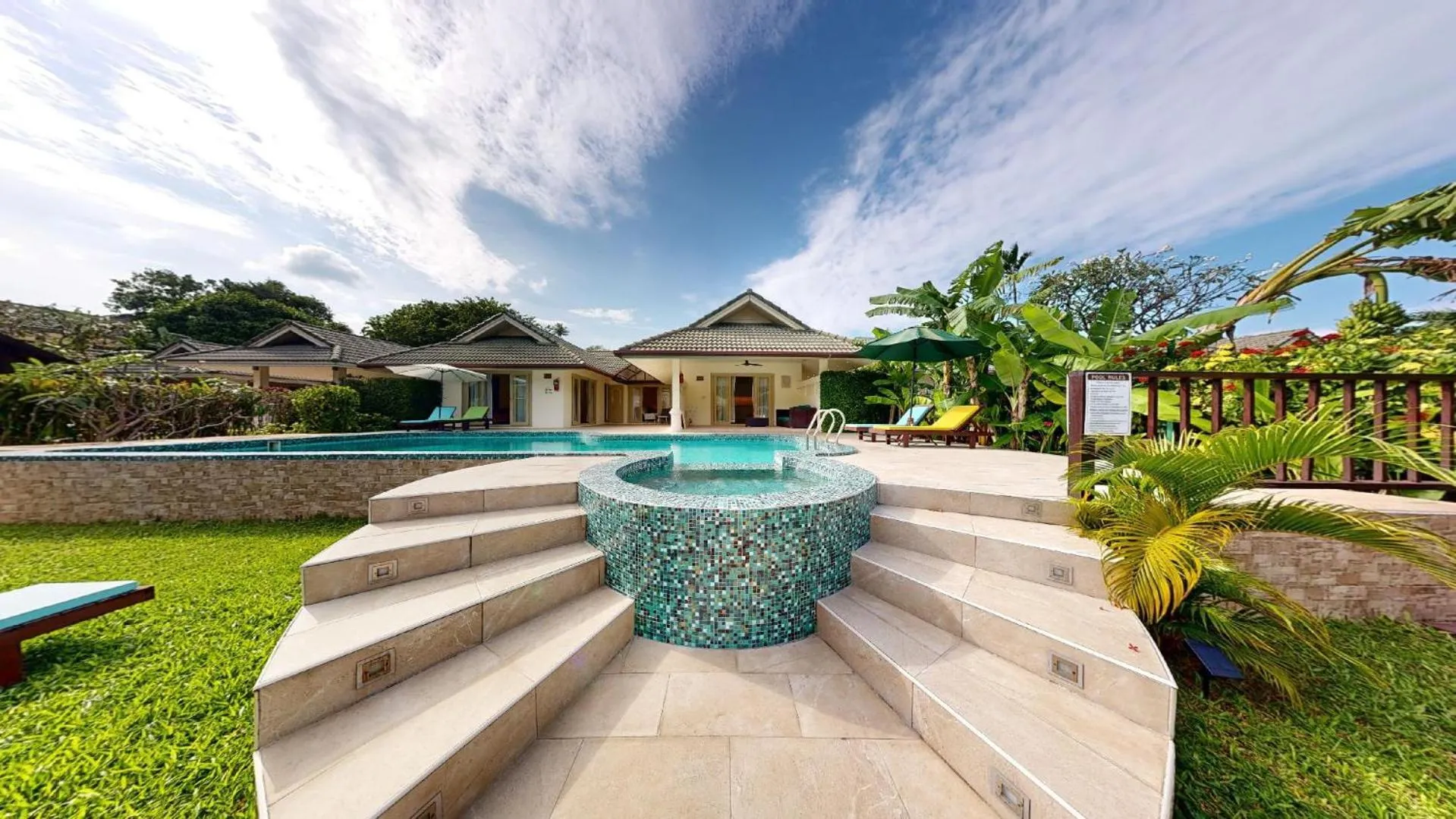 Swimming pool in Idyllic Samui Beach Villa Resort