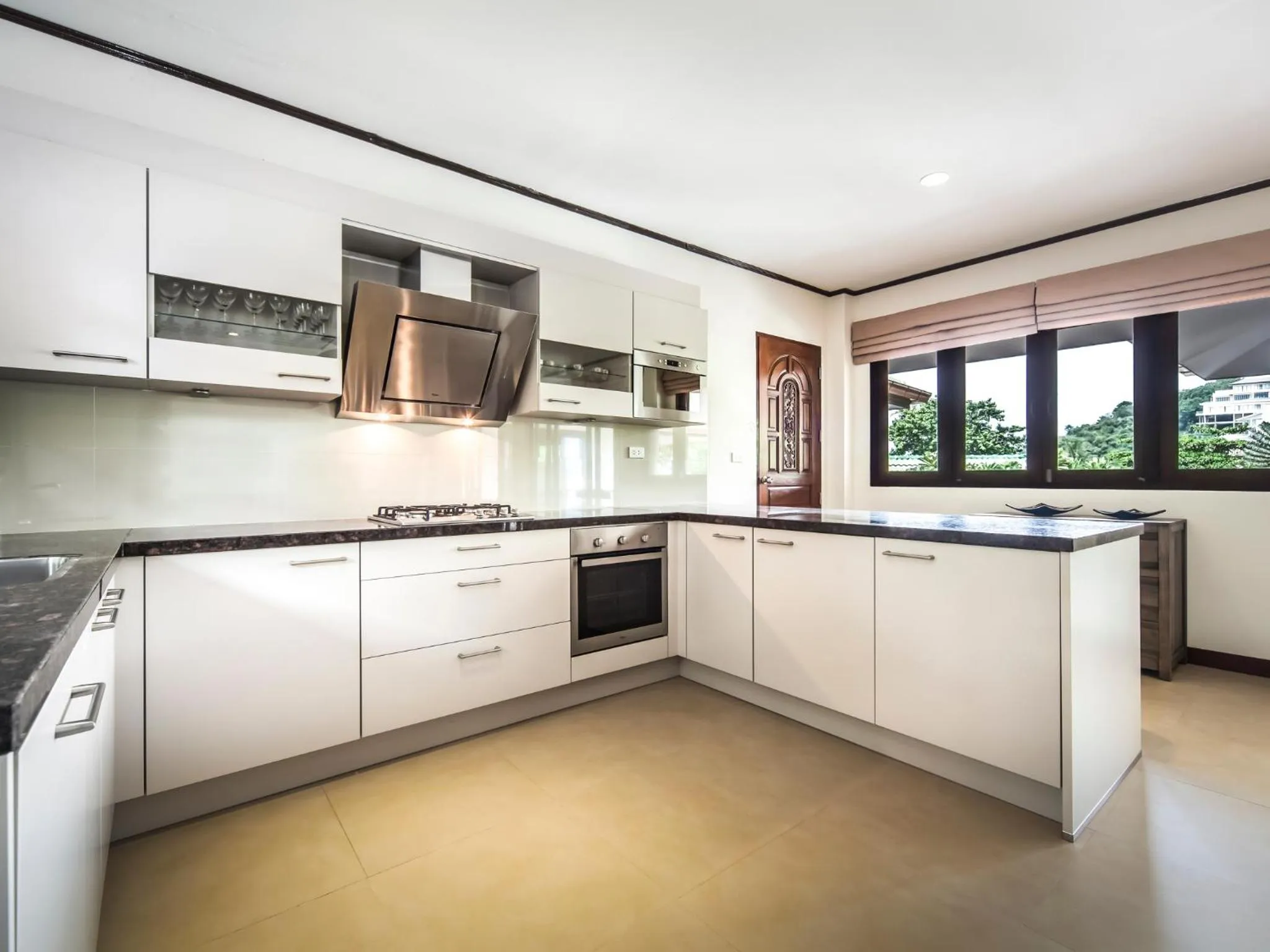Kitchen or kitchenette in Idyllic Samui Beach Villa Resort
