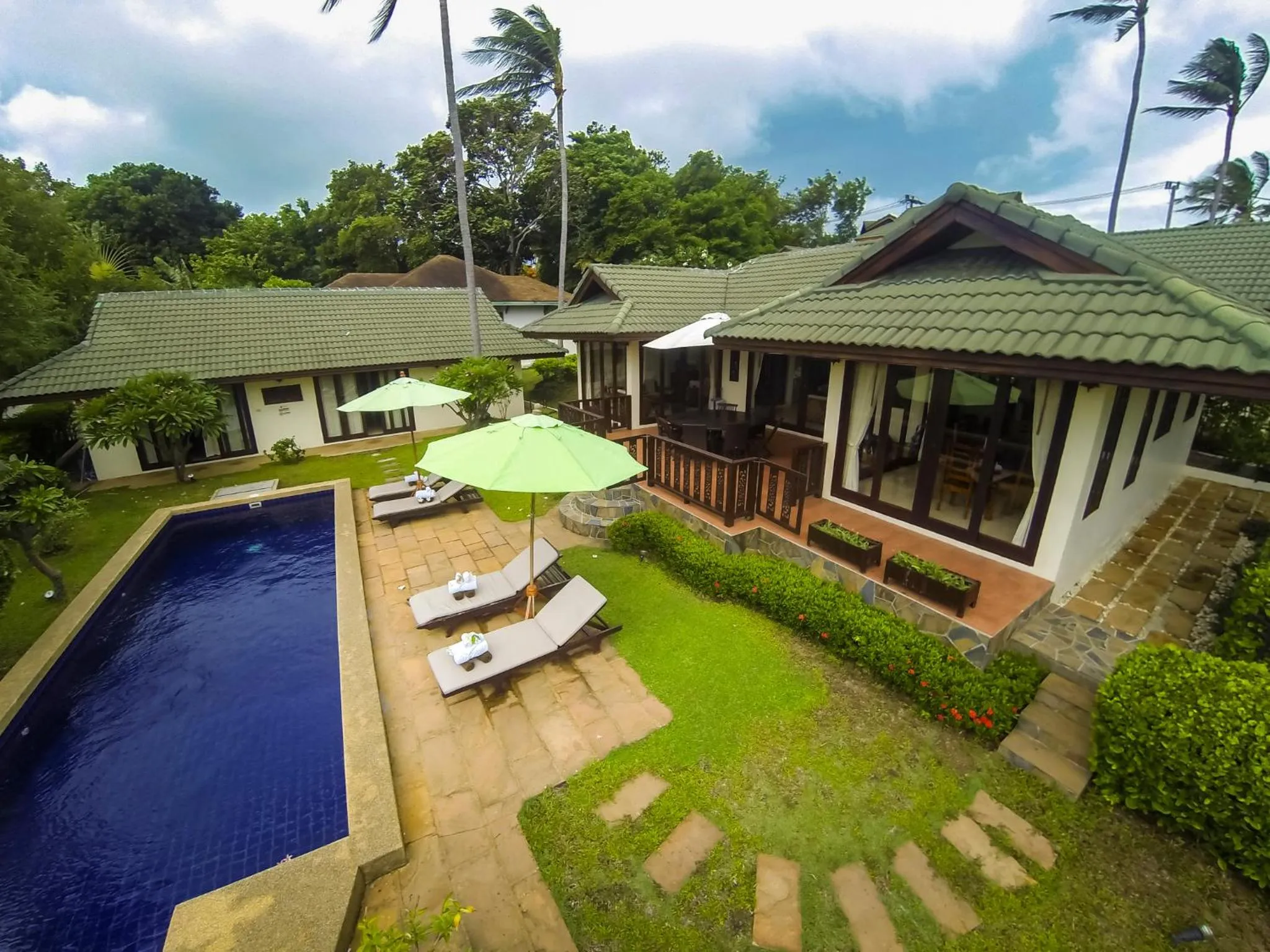 Swimming pool in Idyllic Samui Beach Villa Resort