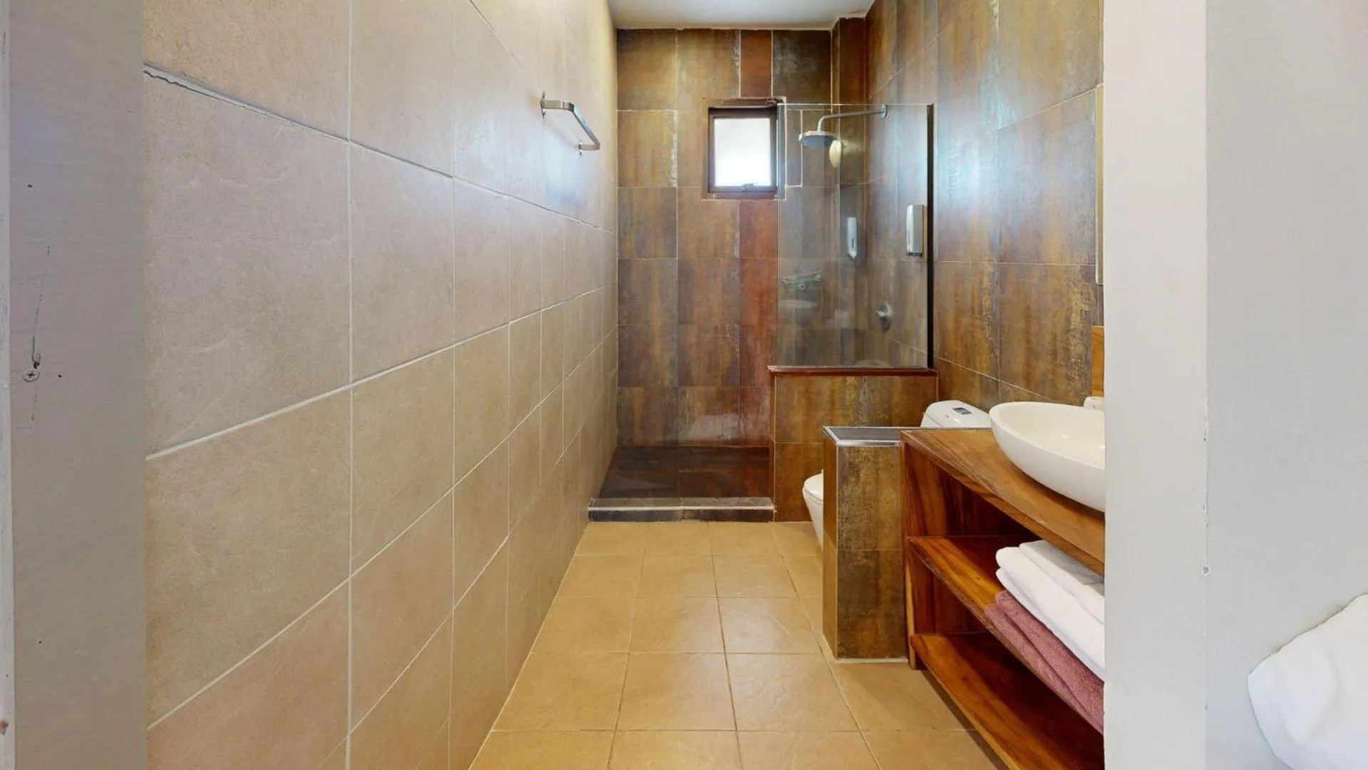 Shower, Bed in Idyllic Samui Beach Villa Resort