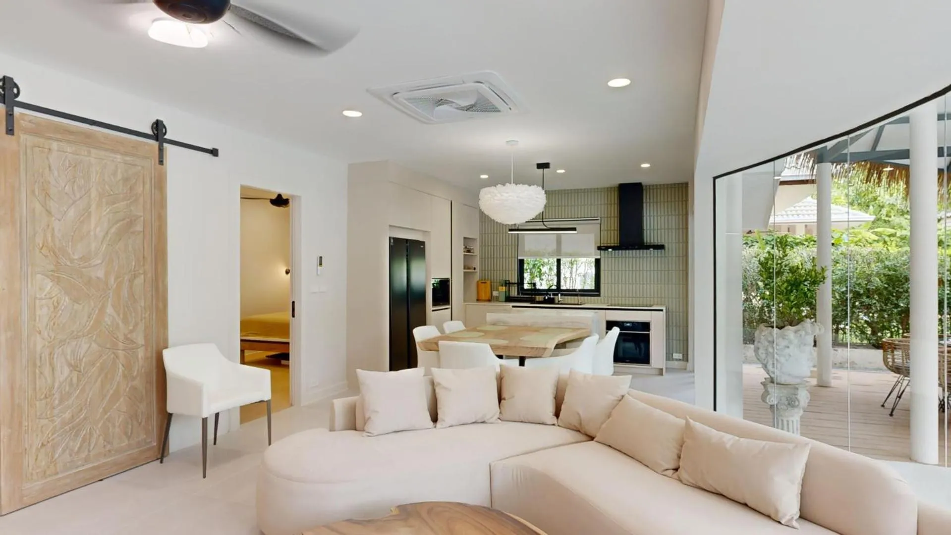 Seating area in Idyllic Samui Beach Villa Resort