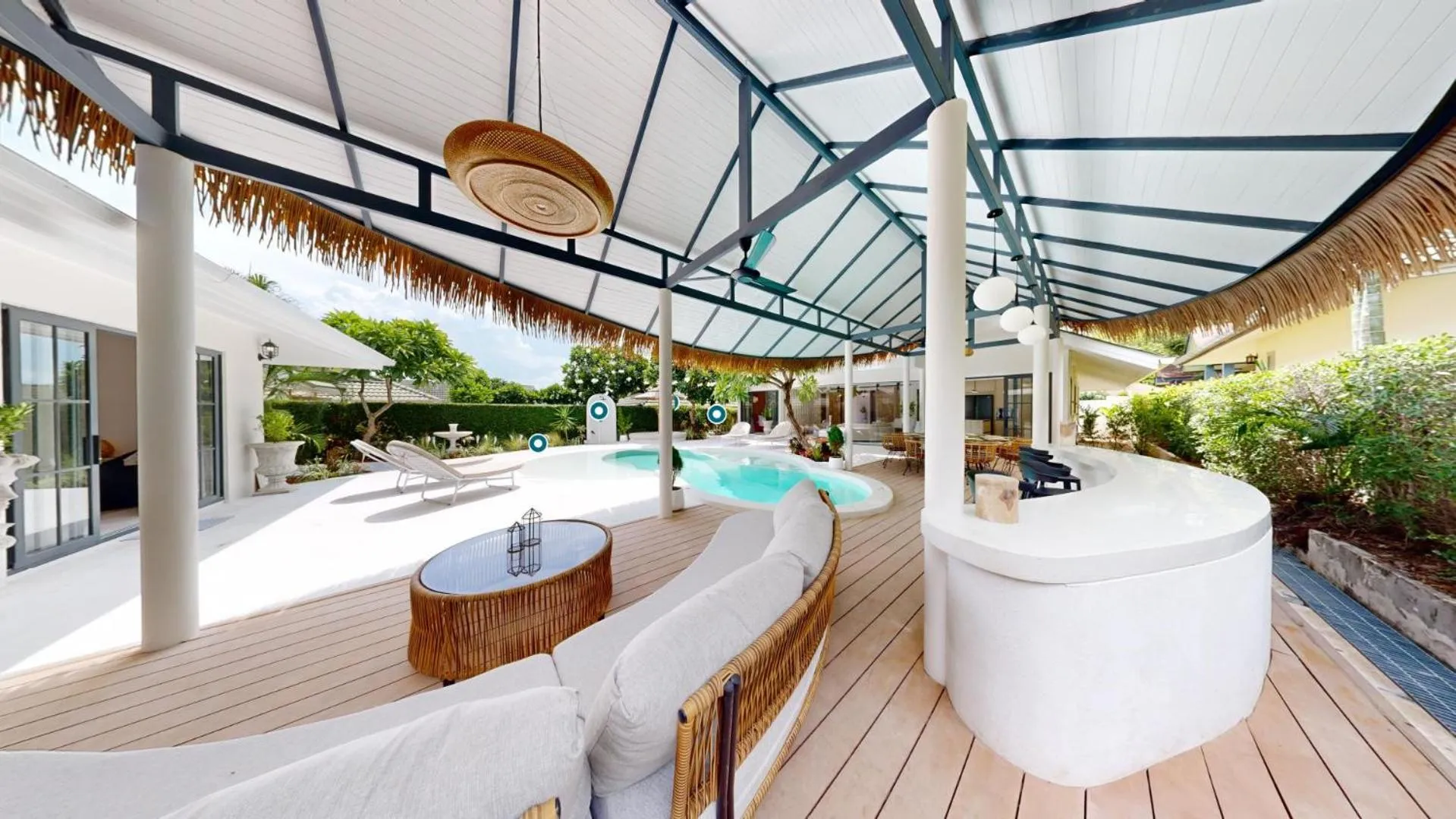 Balcony/Terrace in Idyllic Samui Beach Villa Resort