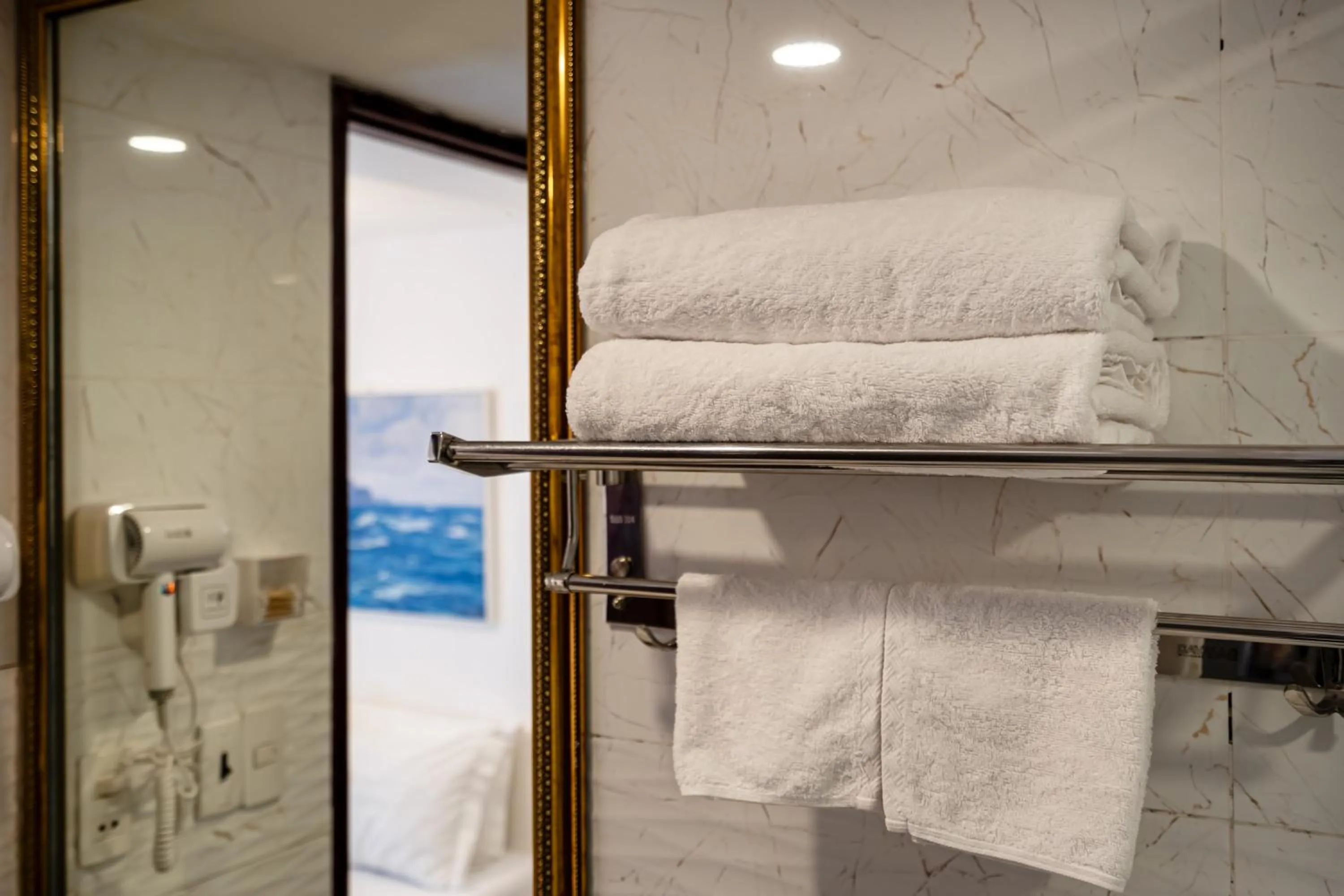 Bathroom, Bed in Grace Apartment - HCM