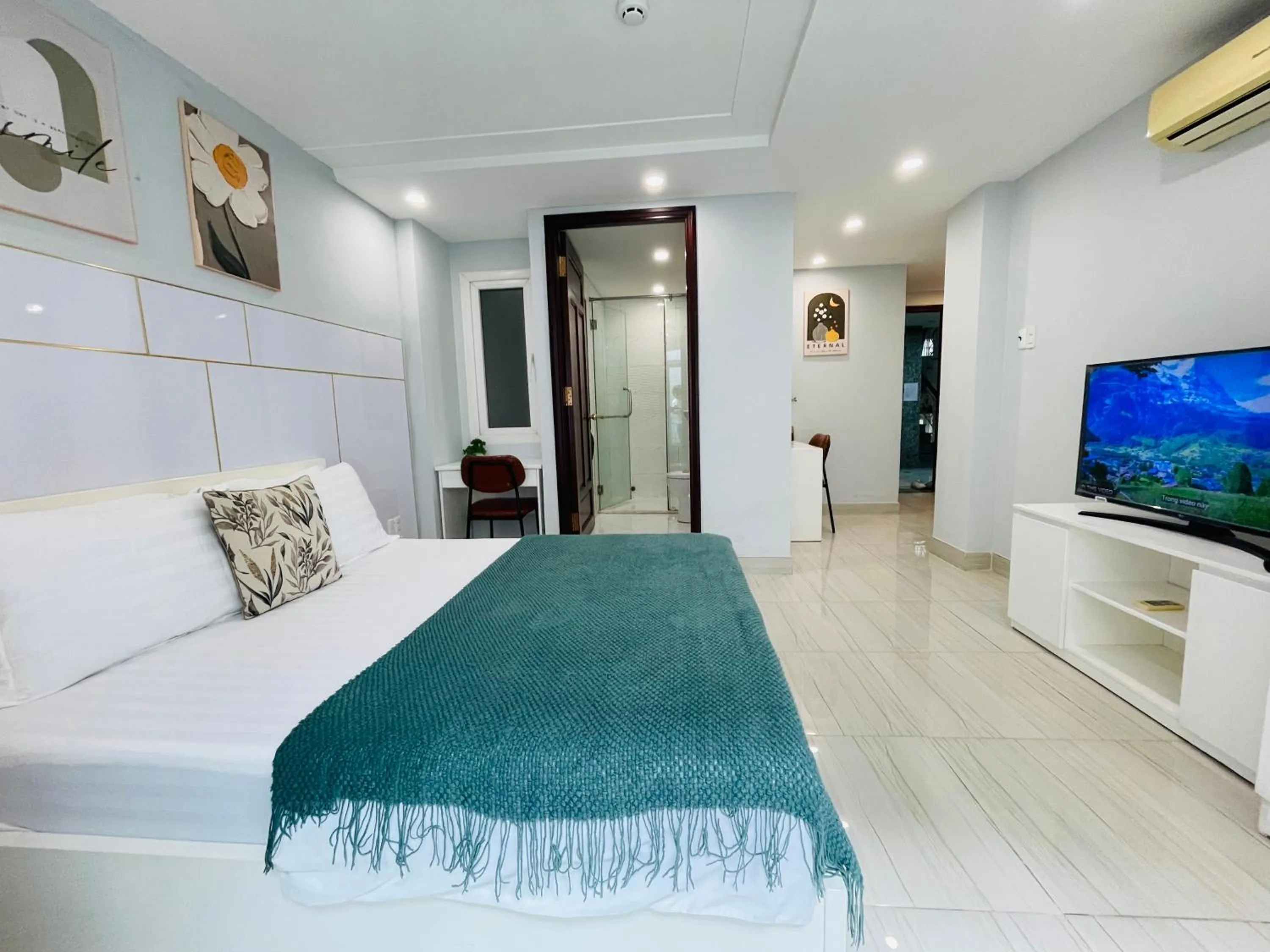 Bedroom, Bed in Grace Apartment - HCM