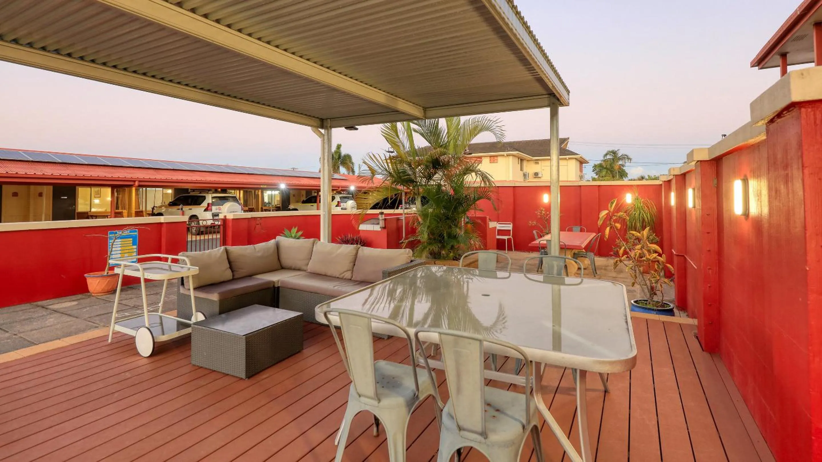 Pool view in Mackay Rose Motel