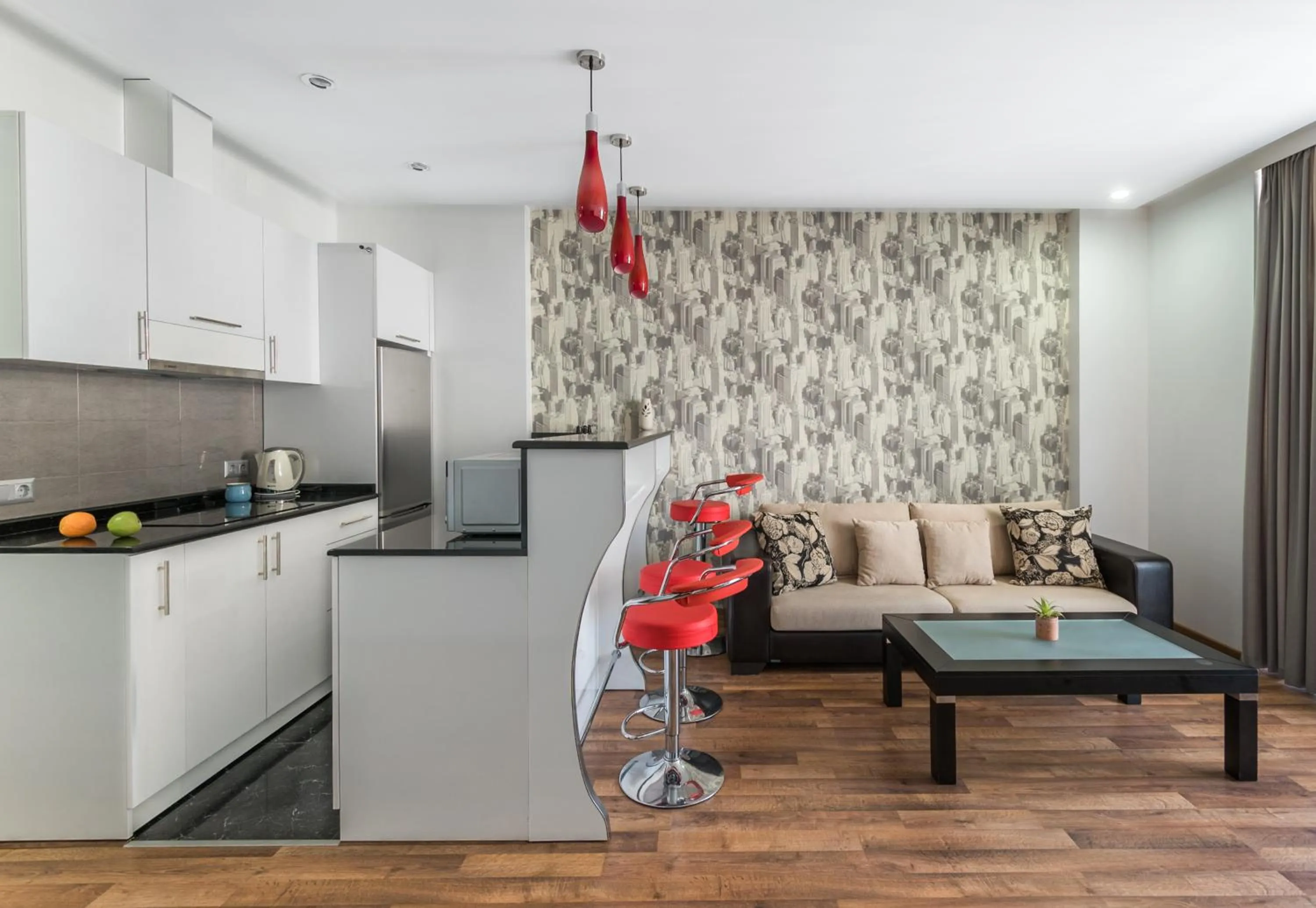 Kitchen or kitchenette in Orbi Sea Towers Hotel Official