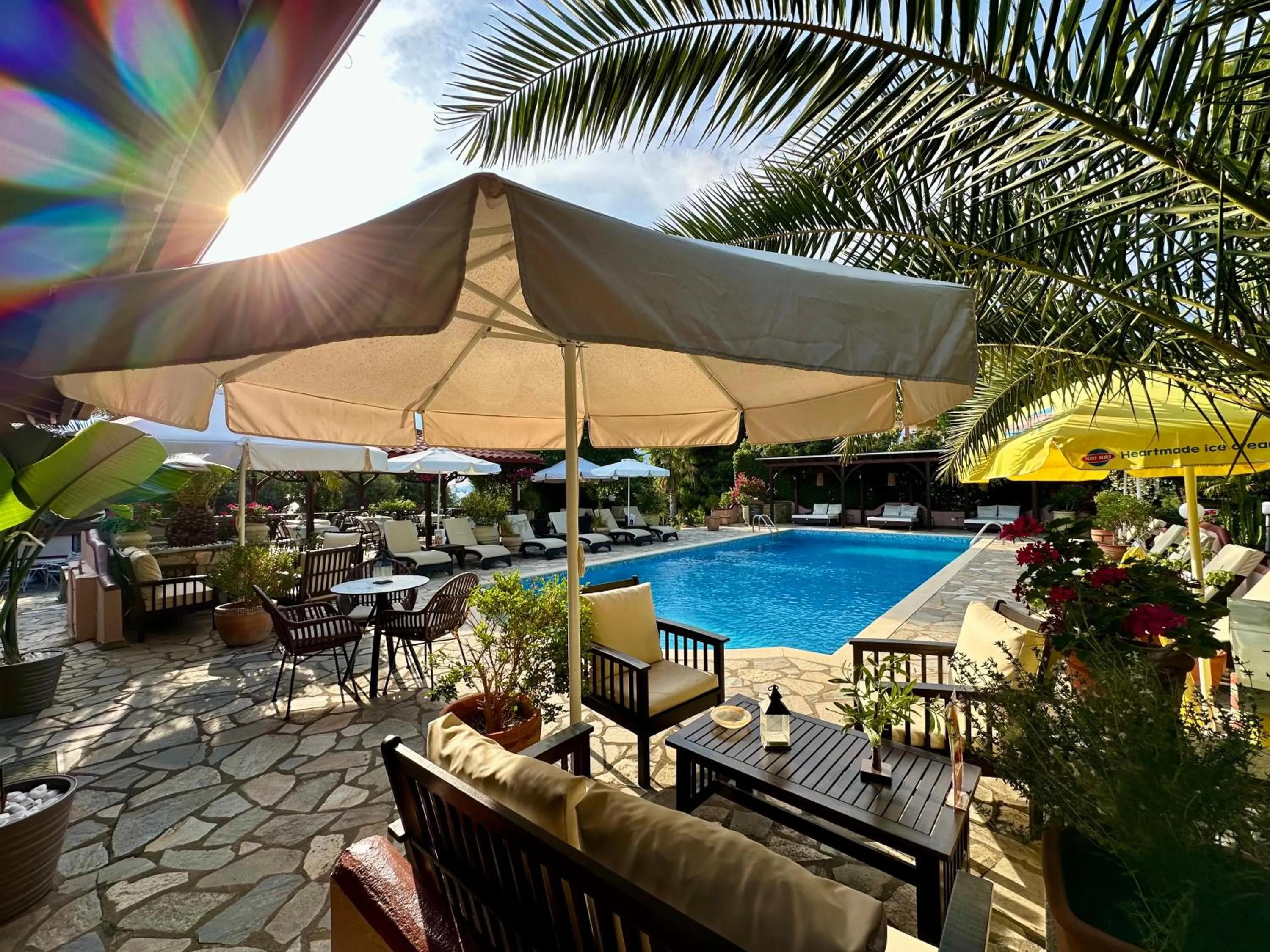 Patio in Agrili Apartments & Rooms