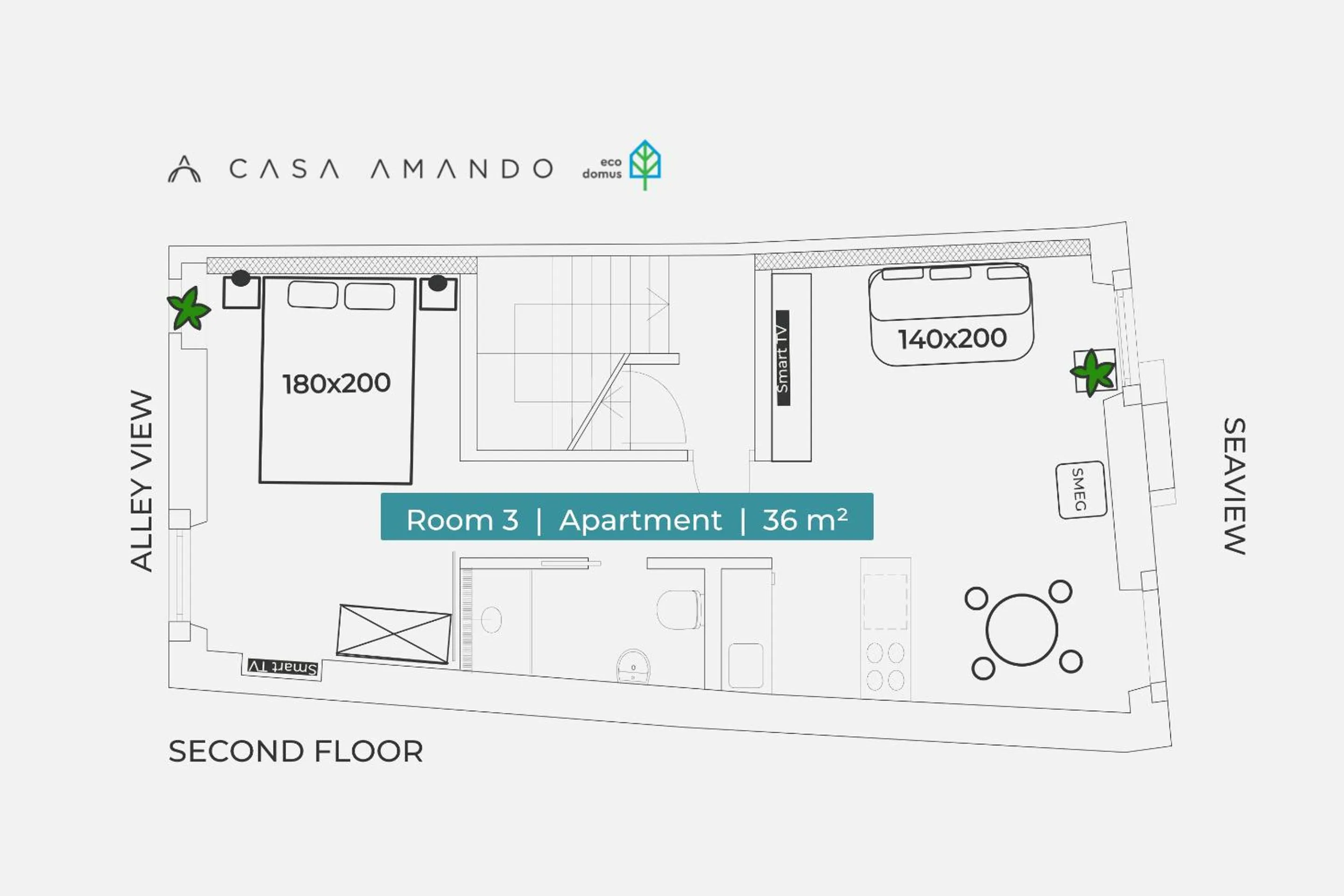 Floor plan in Casa Amando Eco Boutique House