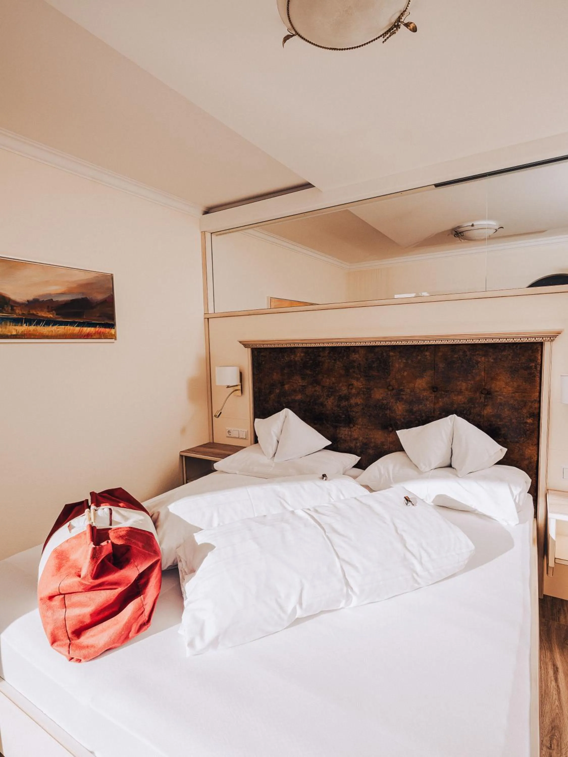 Bed in Schlosshotel Seewirt