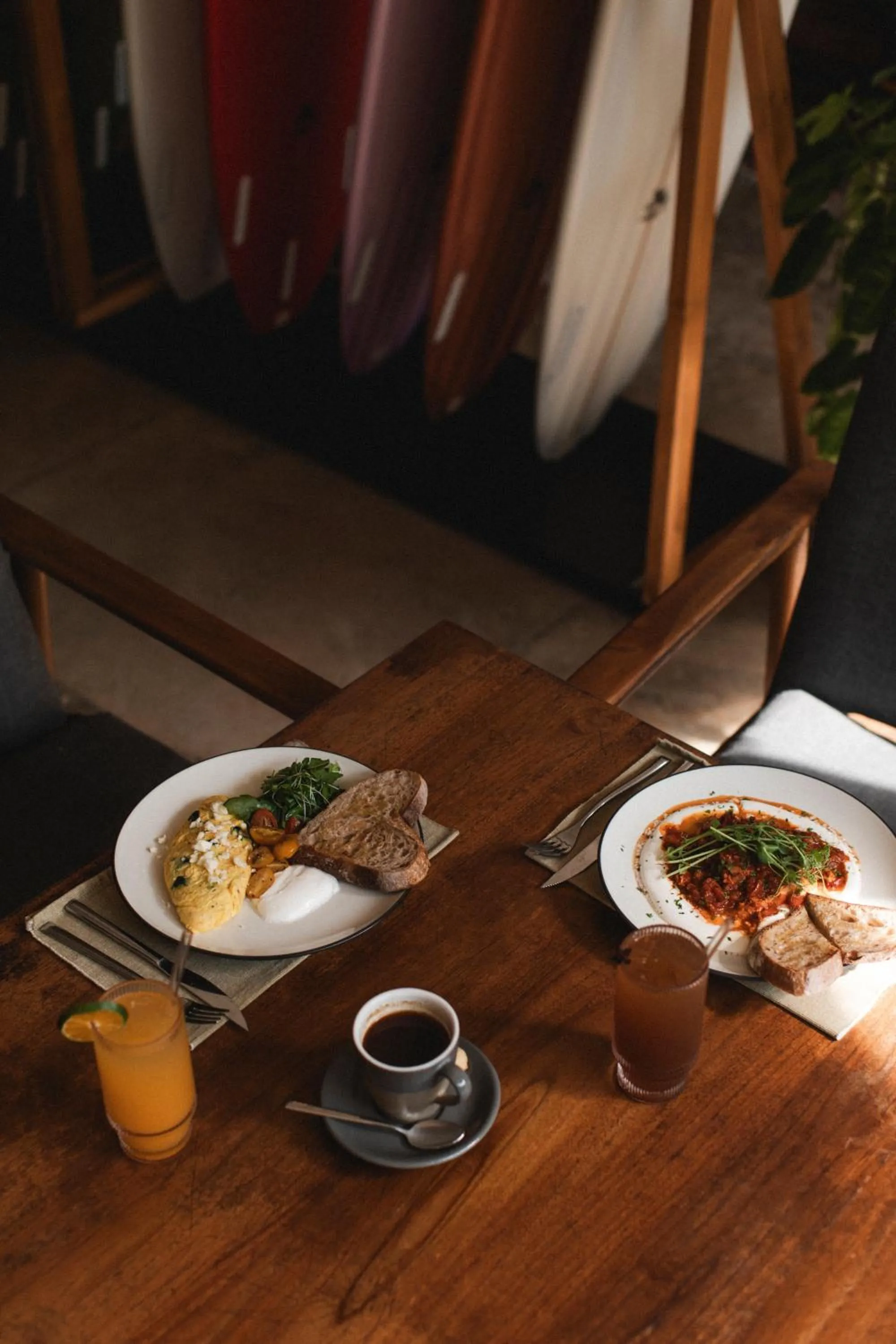 Food and drinks in Surf Motel