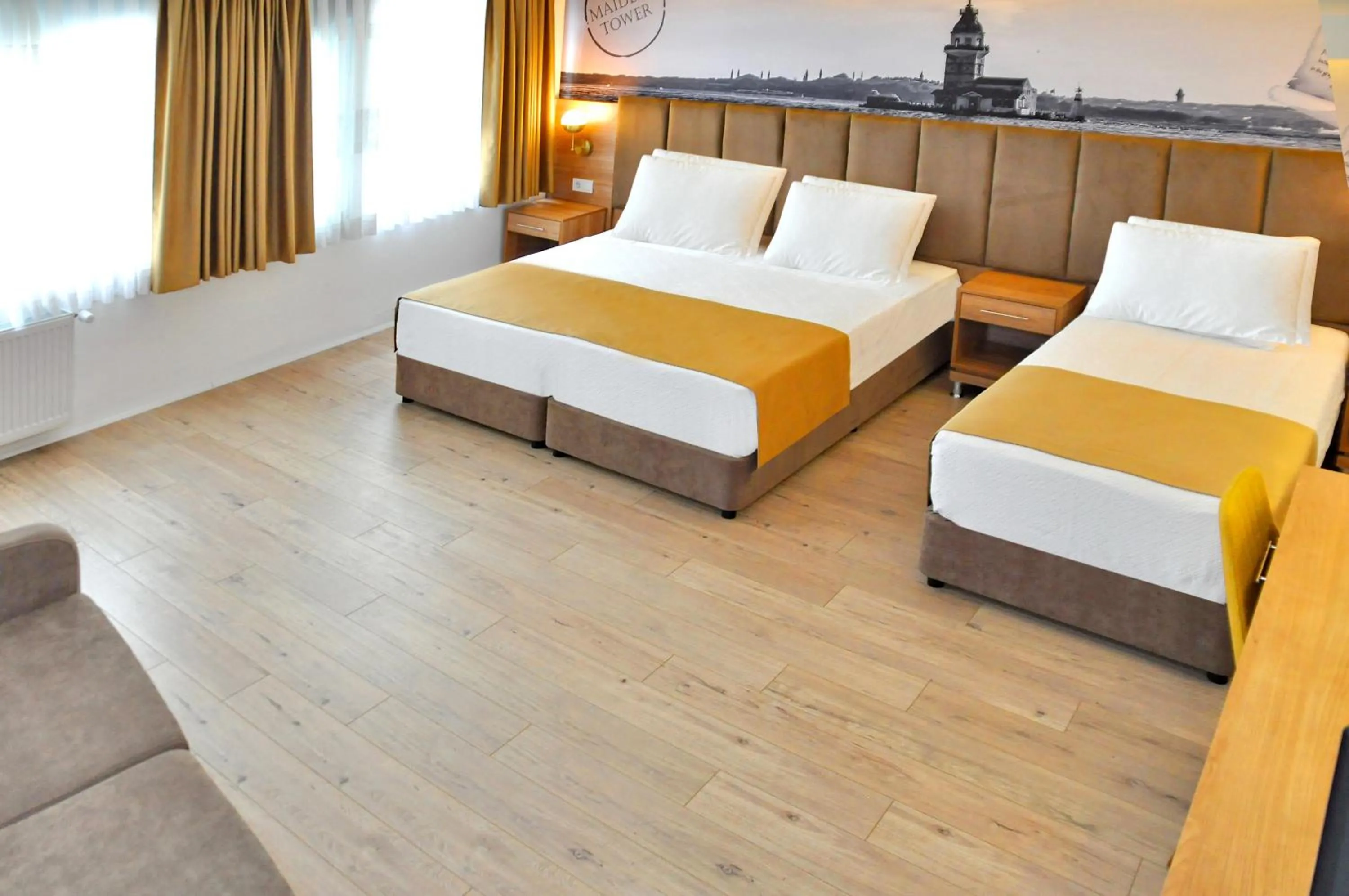 Bed in Hotel Davos Istanbul