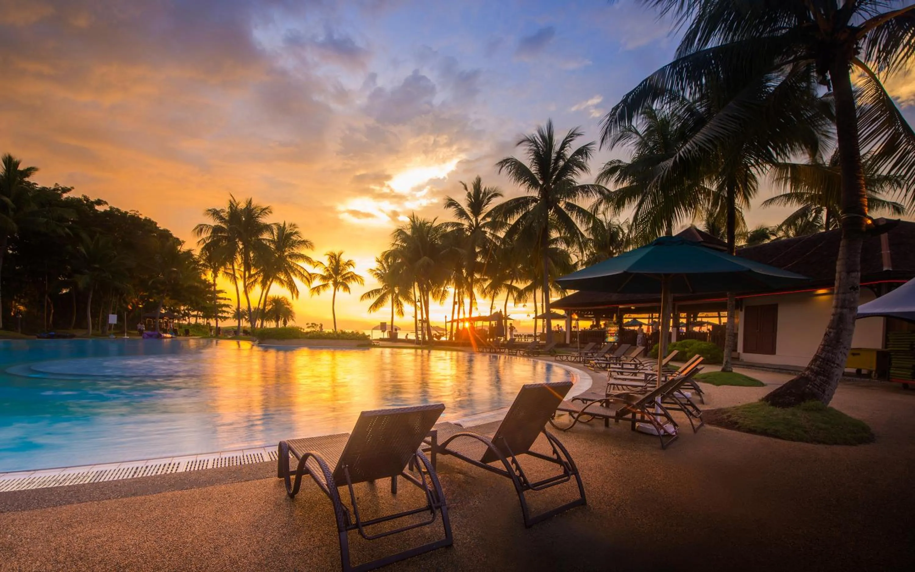 Pool view in The Pacific Sutera Hotel