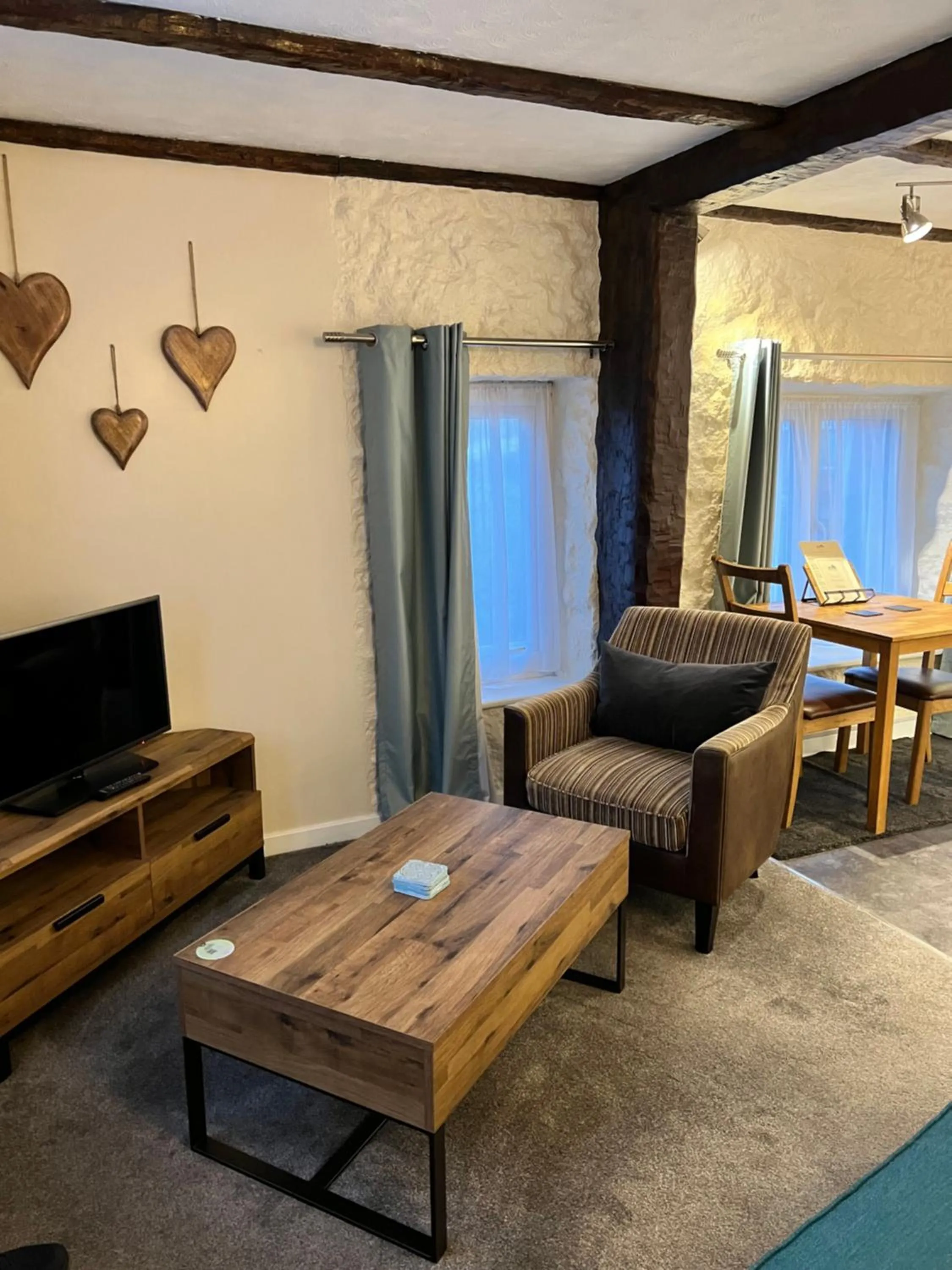 Seating area in Tudor Lodge