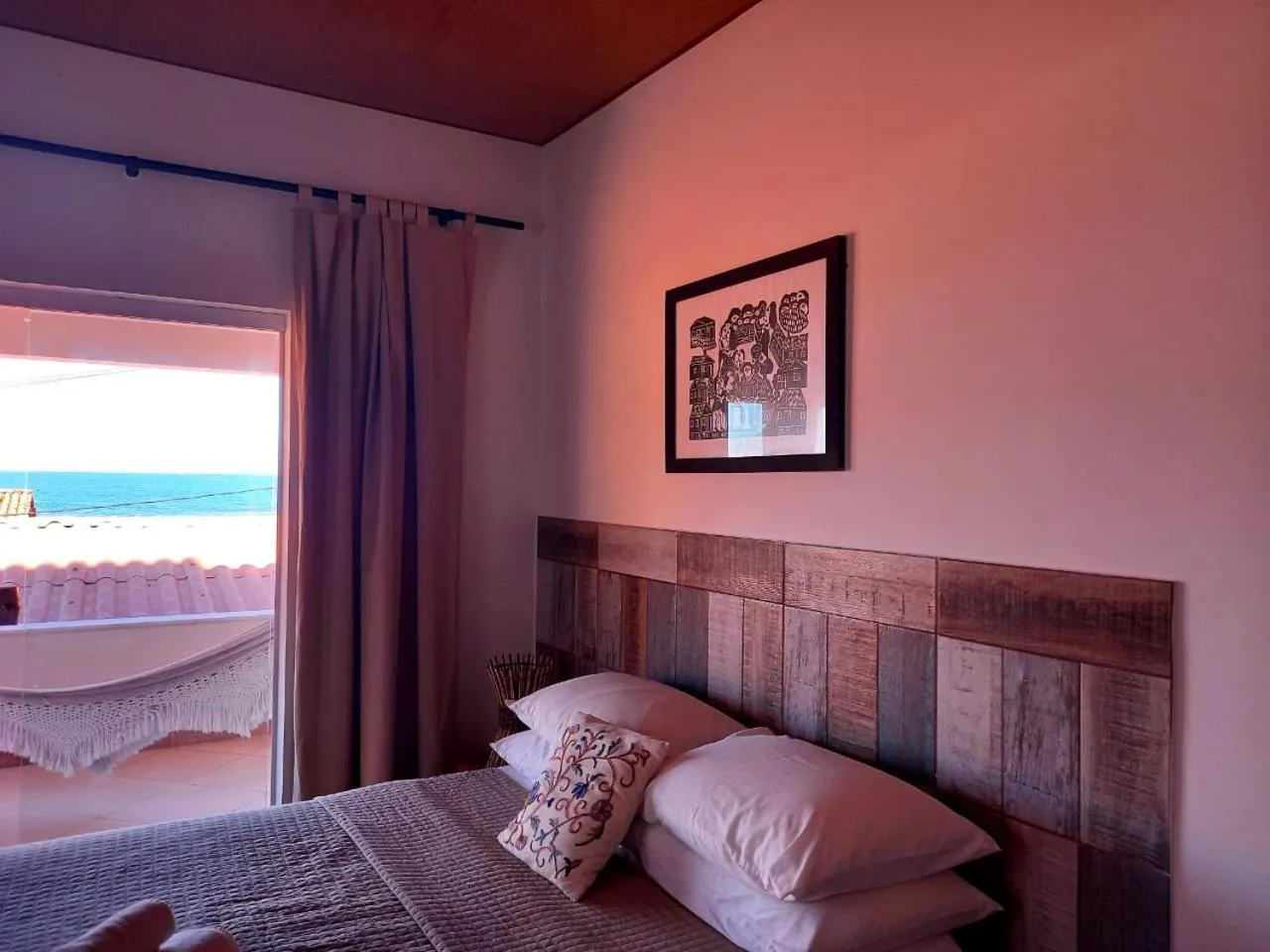 Bed in Pousada Ilha da Saudade