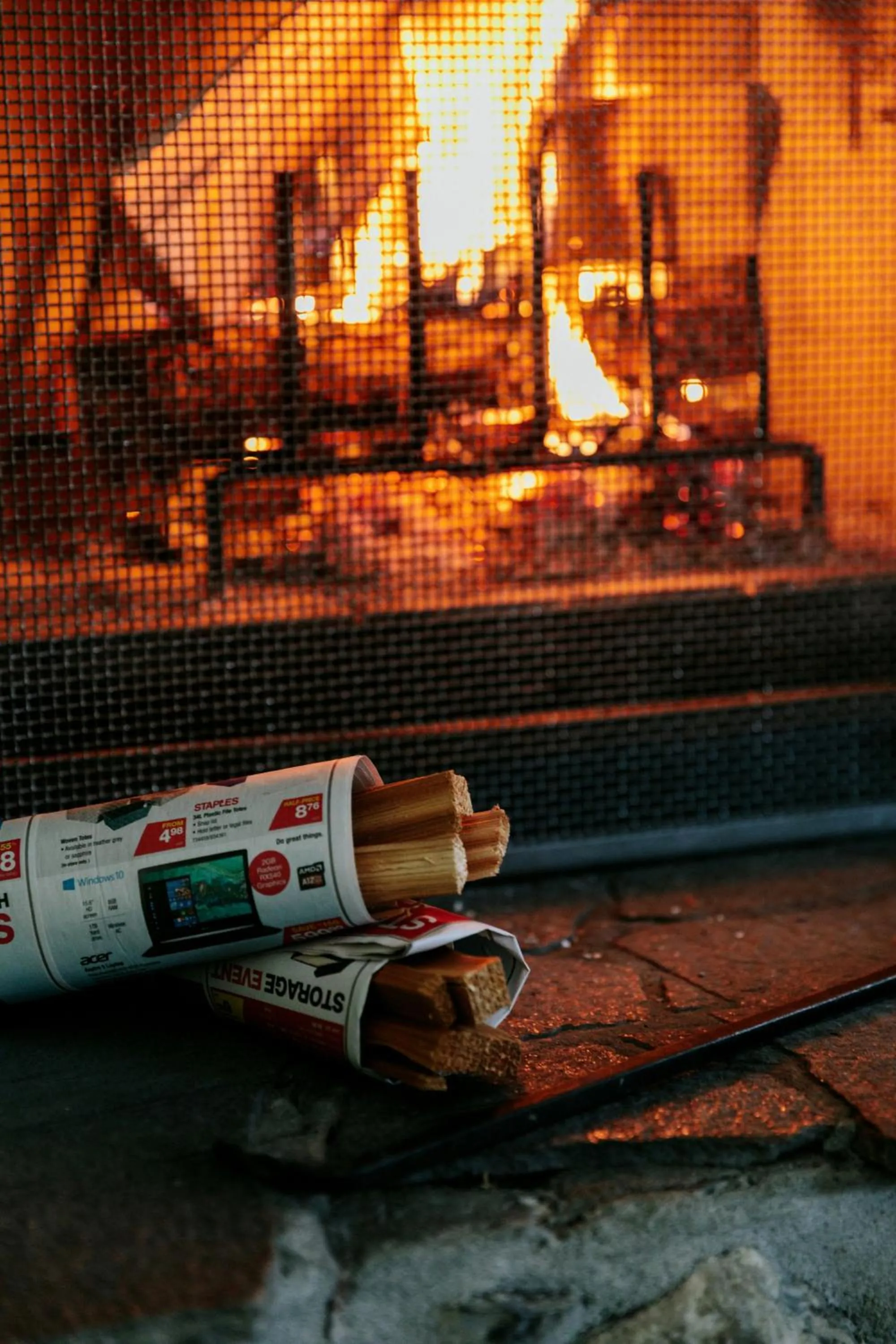 fireplace in Emerald Lake Lodge