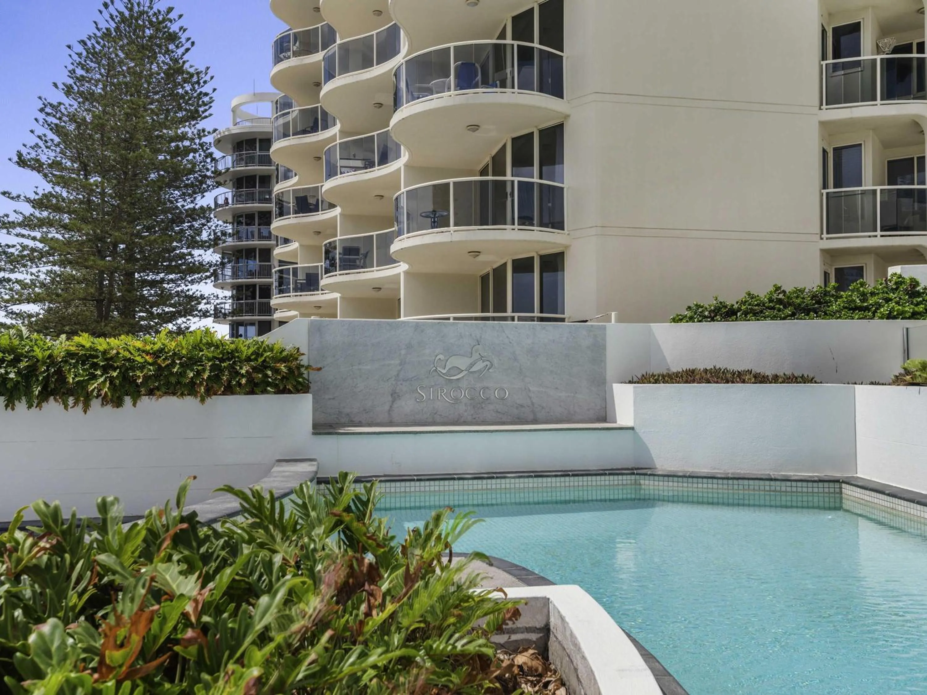 Pool view in Mantra Sirocco