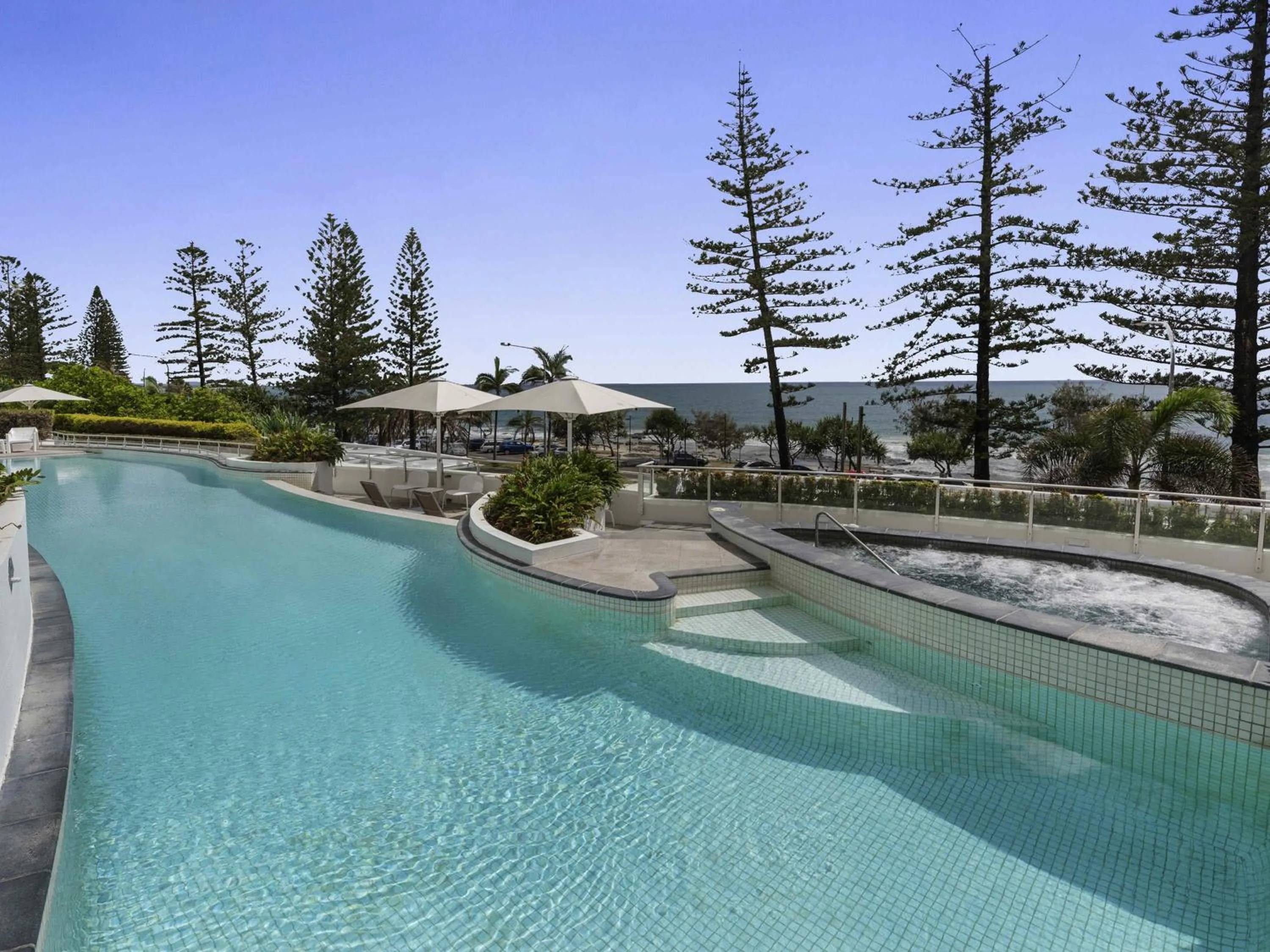 Pool view in Mantra Sirocco