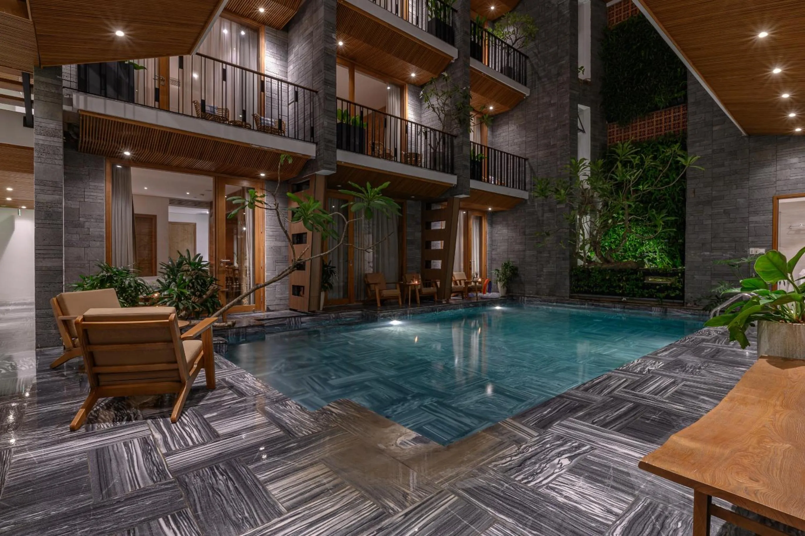 Pool view in Mai's Boutique