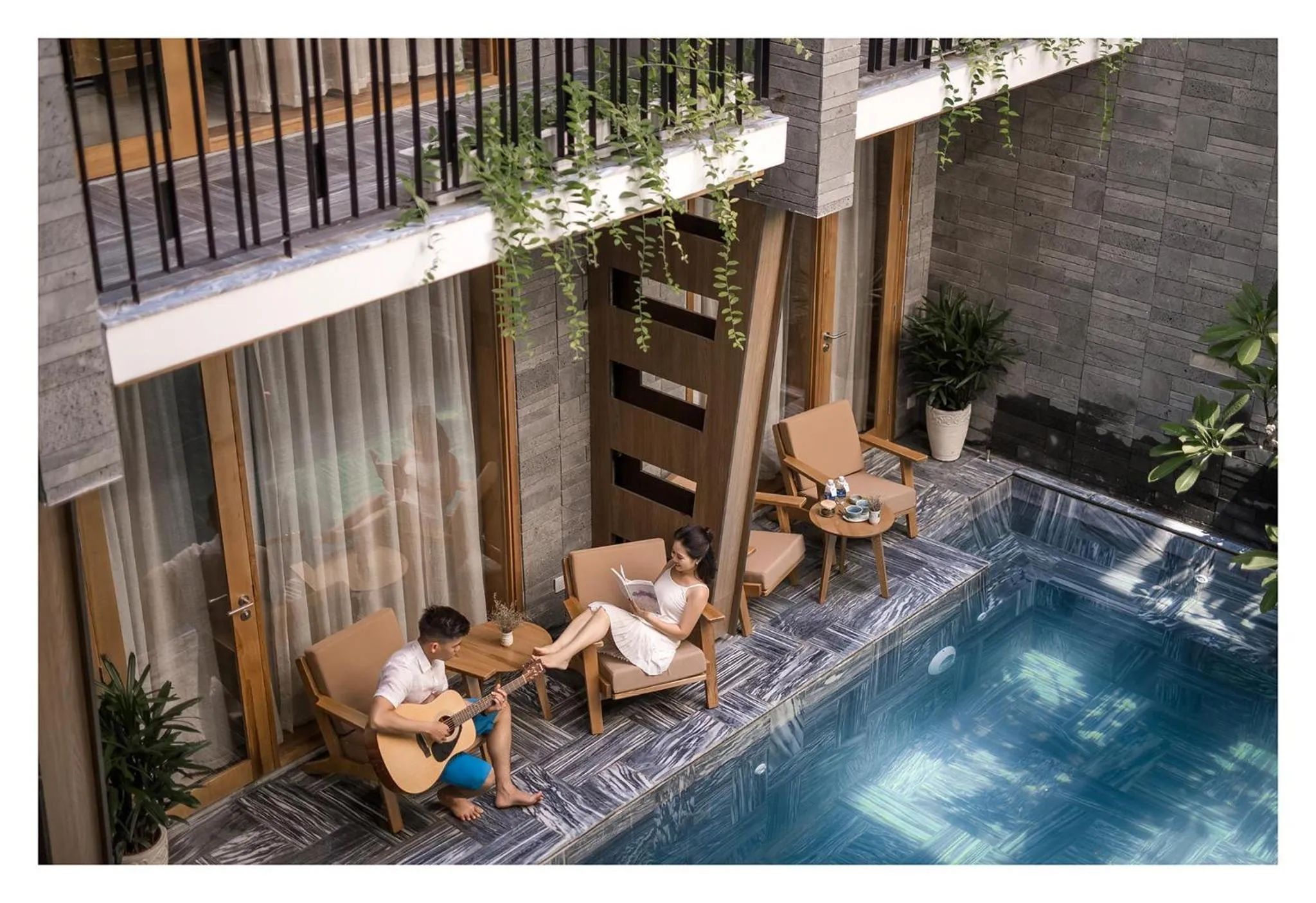 Pool view in Mai's Boutique