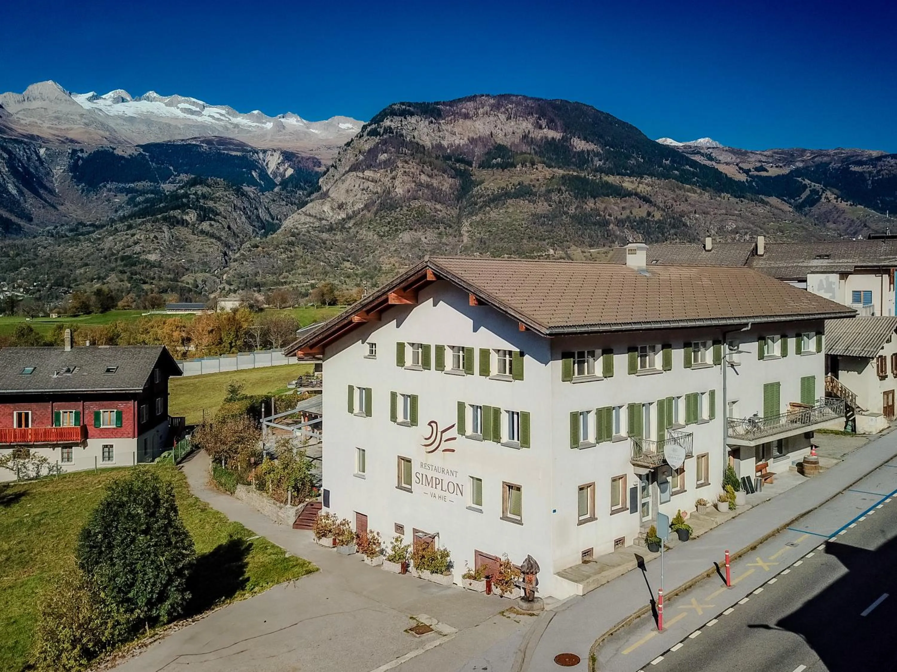 Property building in Hotel Restaurant Simplon