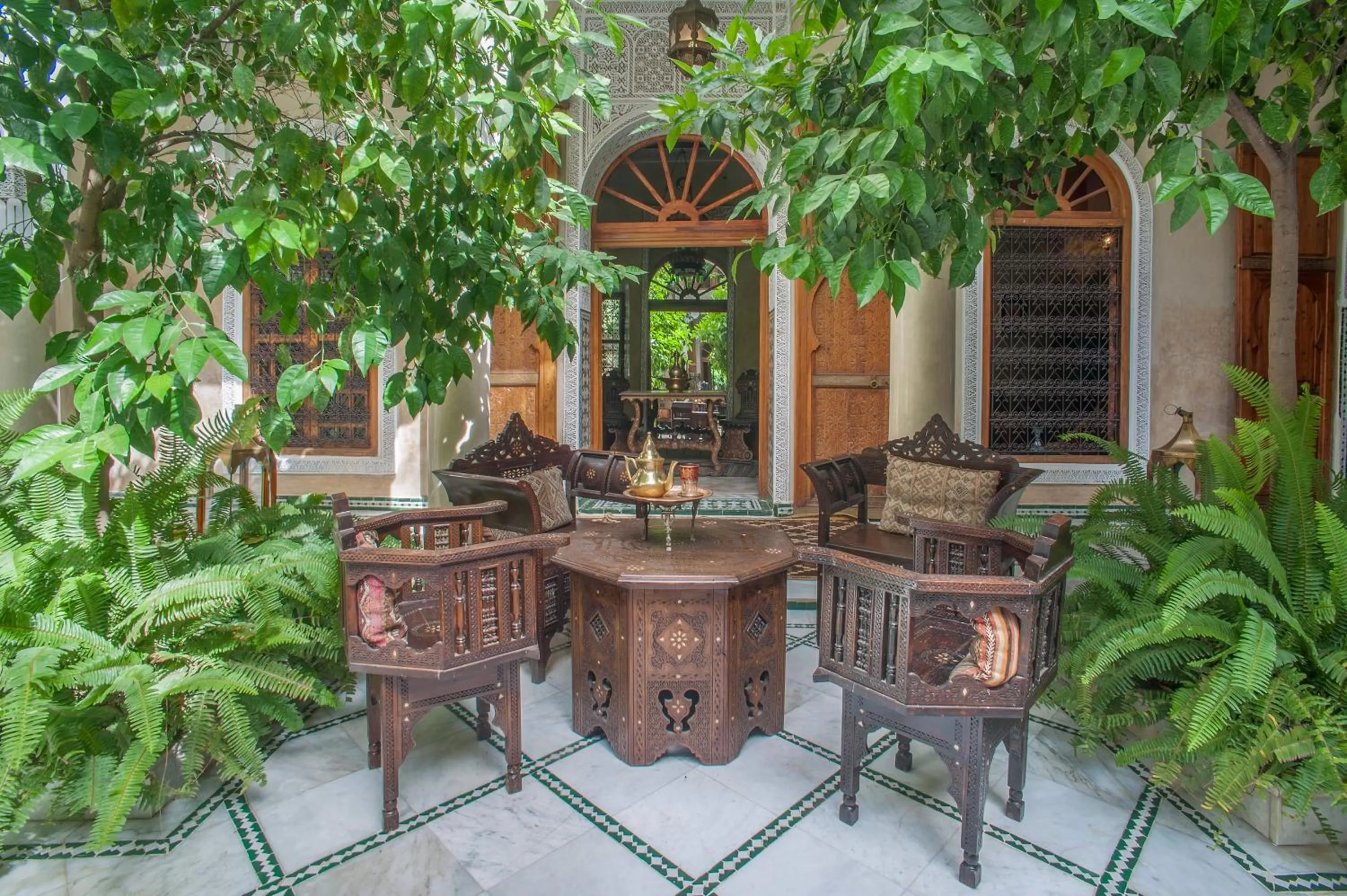 Patio in Riad & Spa Laurence Olivier